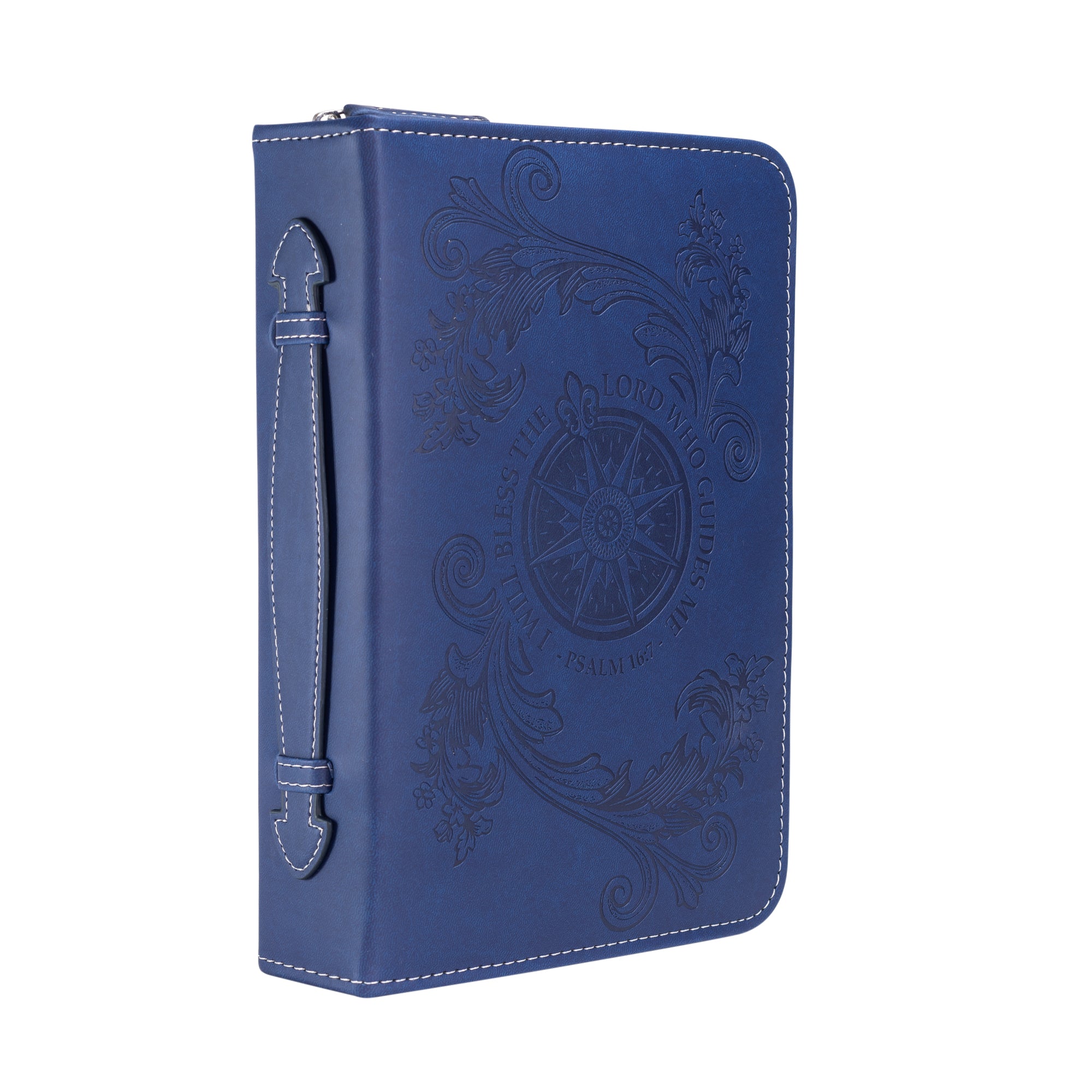 Divine Details: Bible Cover Navy Blue - Flying Compass Rose