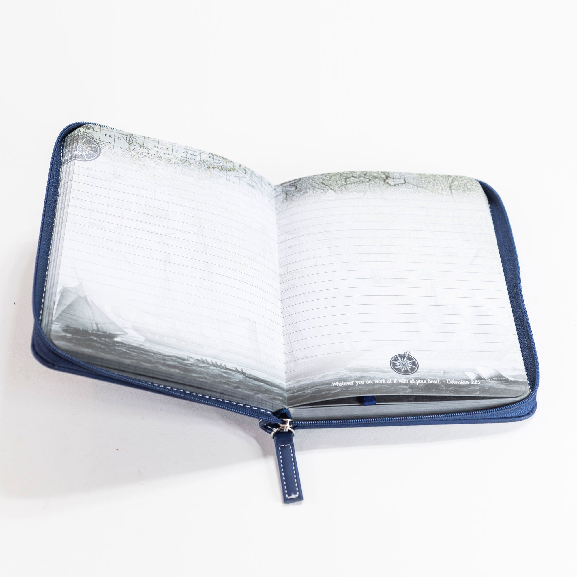 Divine Details: Journal Navy Blue Flying Compass Rose Bible