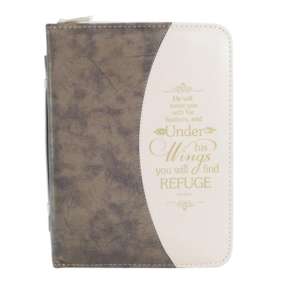 Divine Details: Bible Cover - Brown Refuge - Psalm 91:4 – Nicole Brayden  Gifts