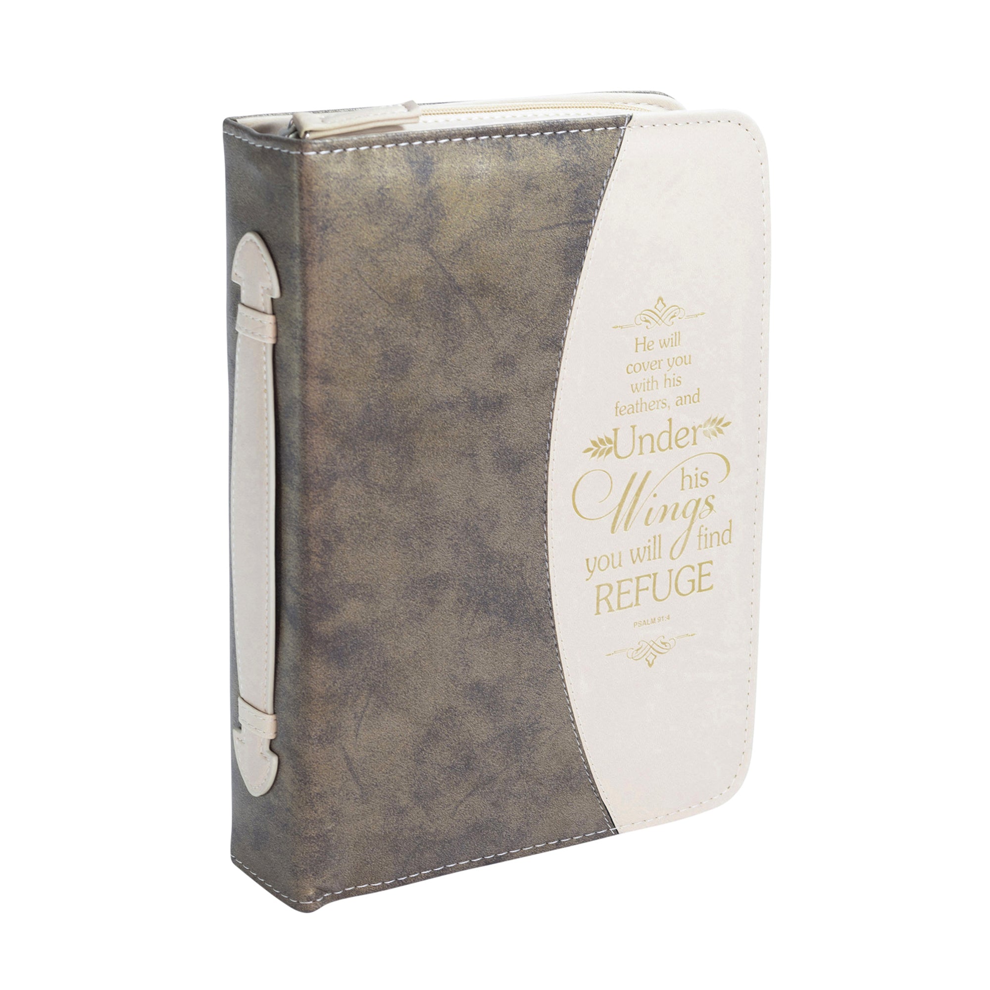 Divine Details: Bible Cover - Brown Refuge - Psalm 91:4