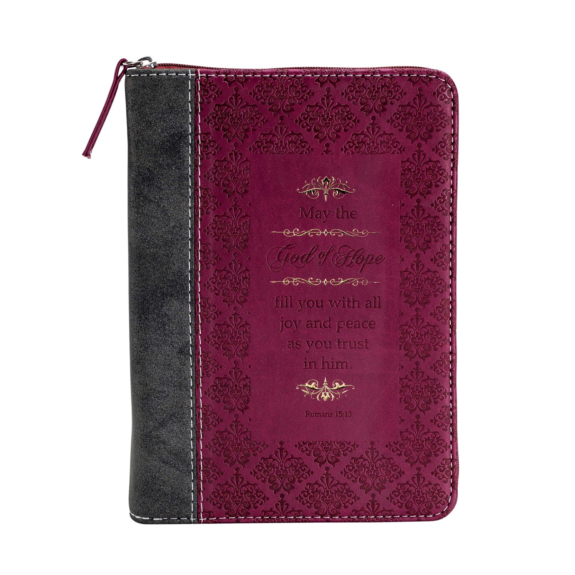 Divine Details: Journal Black And Burgundy Romans 15: 13