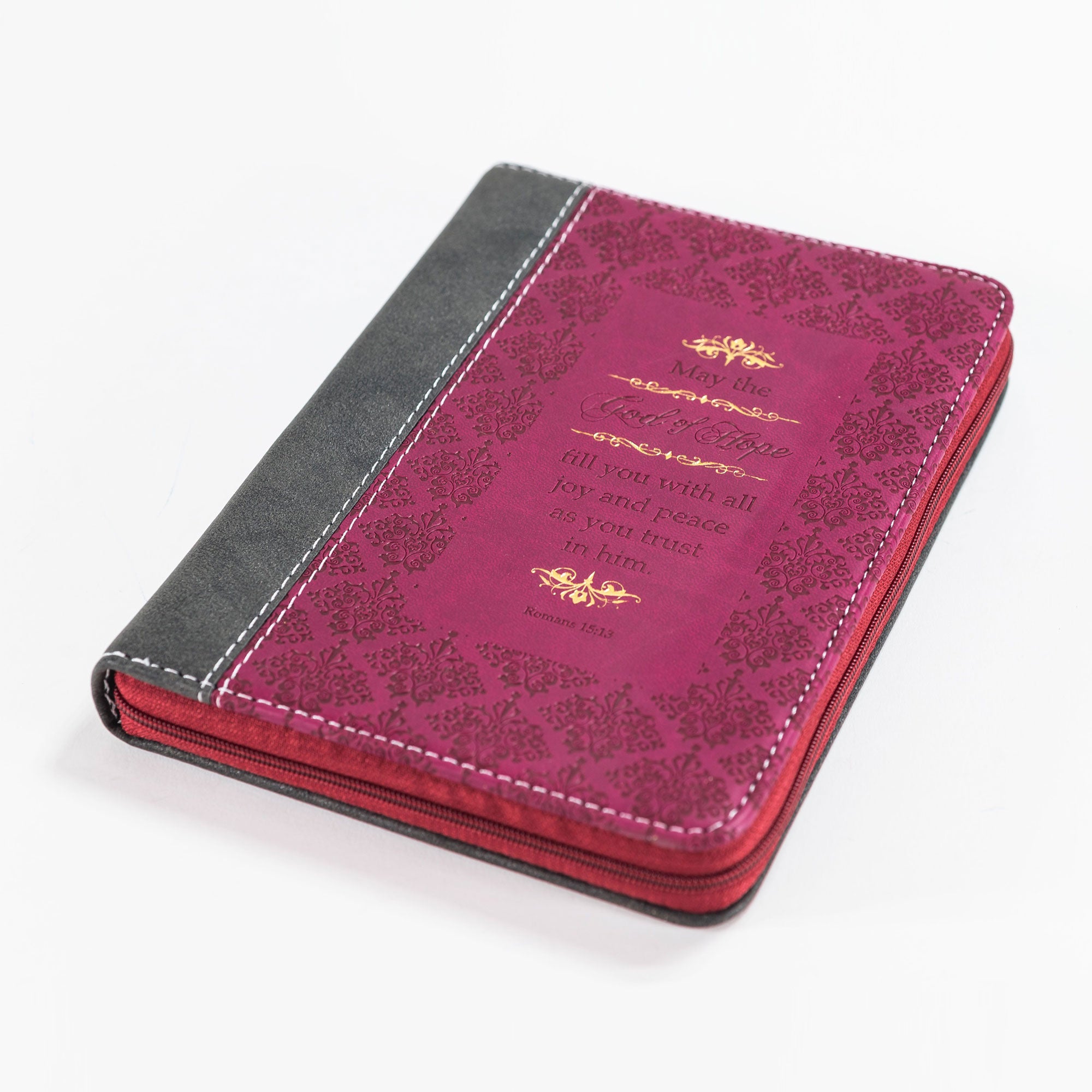 Divine Details: Journal Black And Burgundy Romans 15: 13