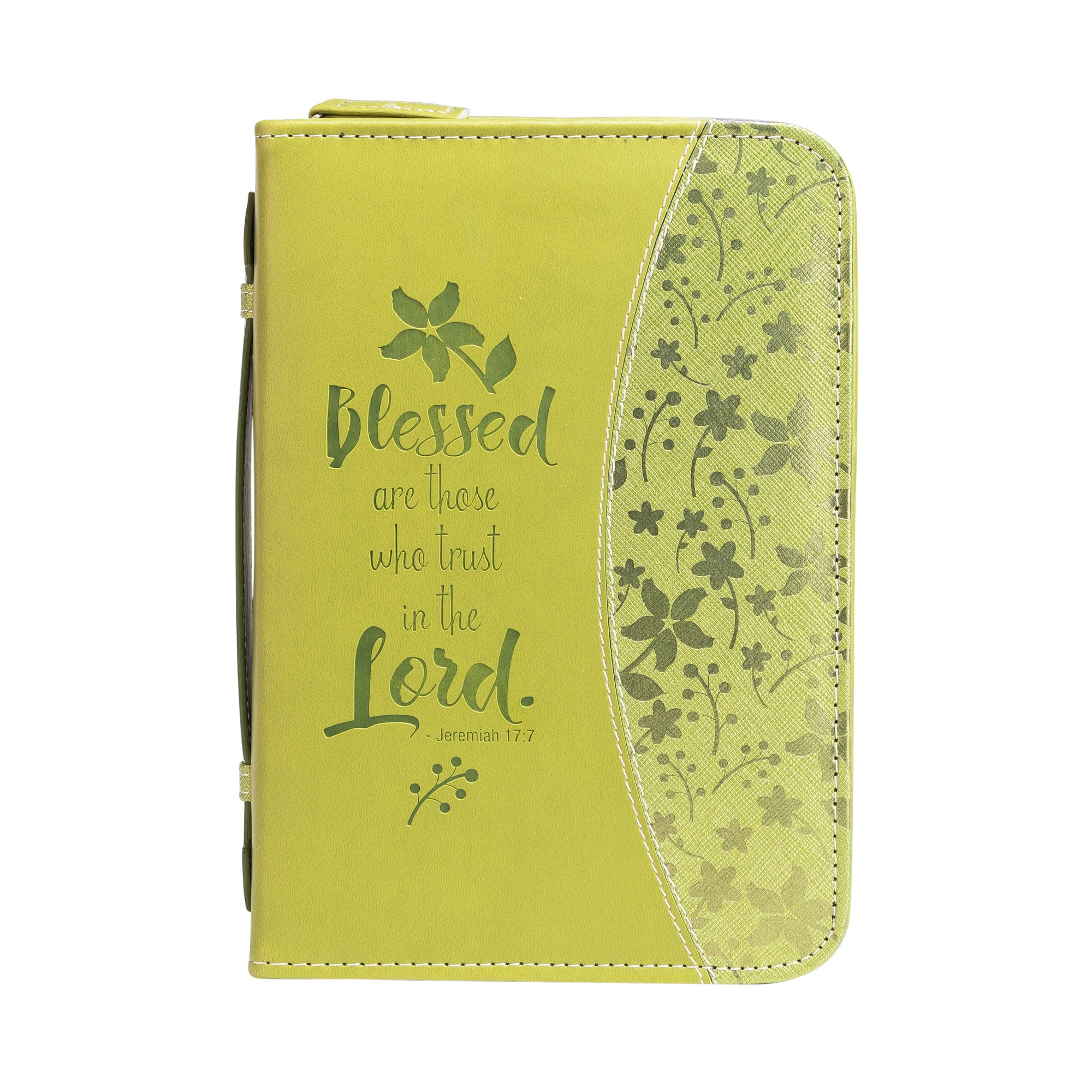 Divine Details: Green On Green - Blessed Bible Cover