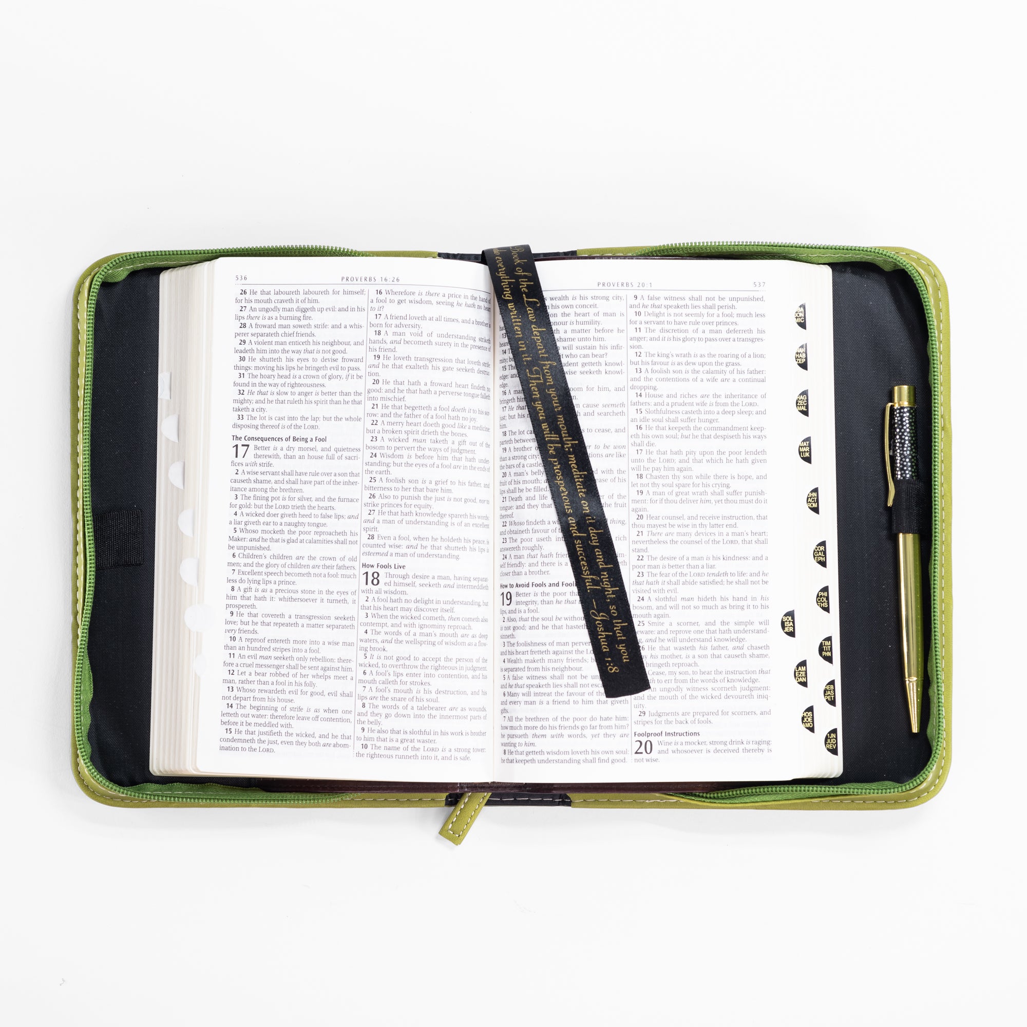 Divine Details: Green On Green - Blessed Bible Cover