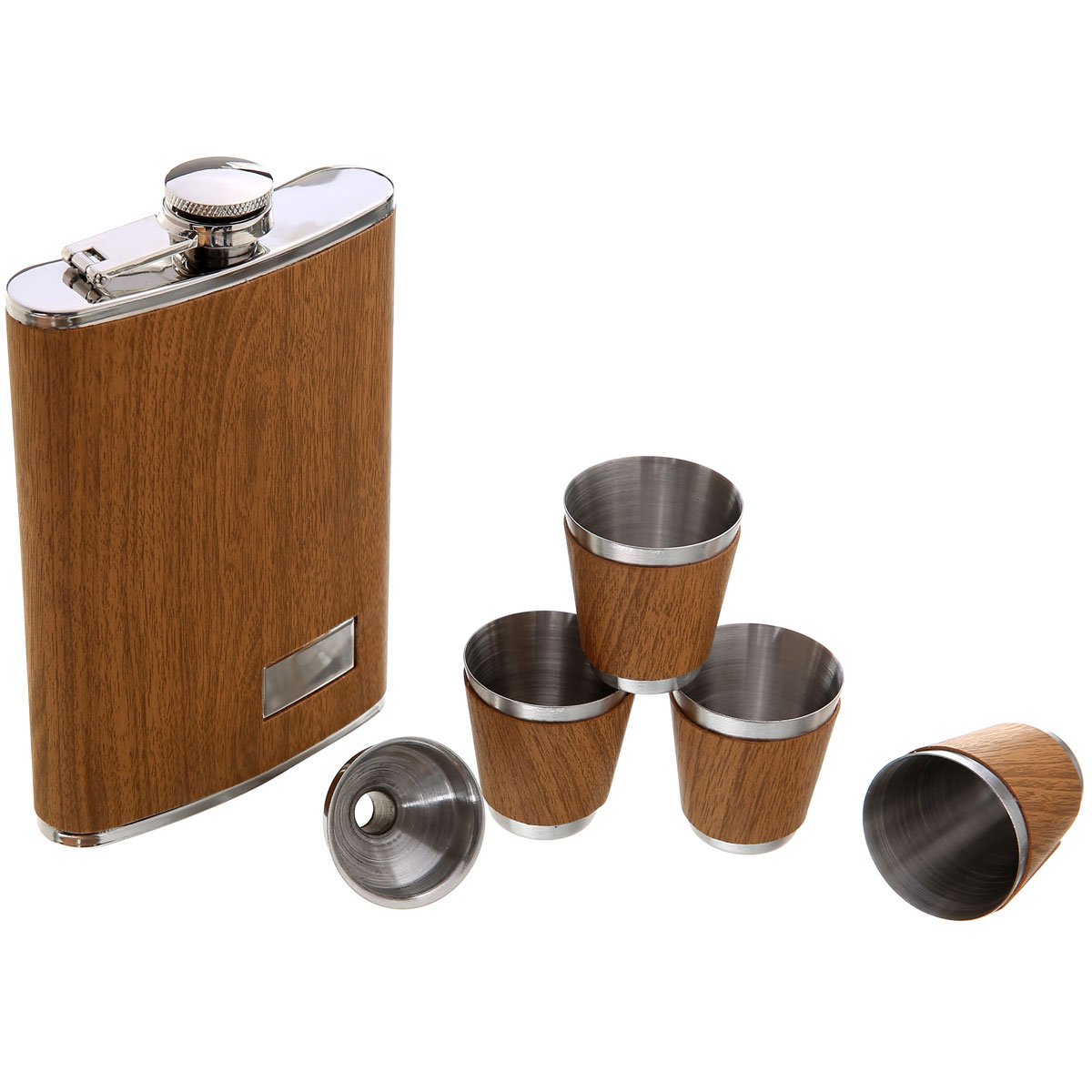 Light Grain 5 Piece Tall Flask Set - Nicole Brayden Gifts