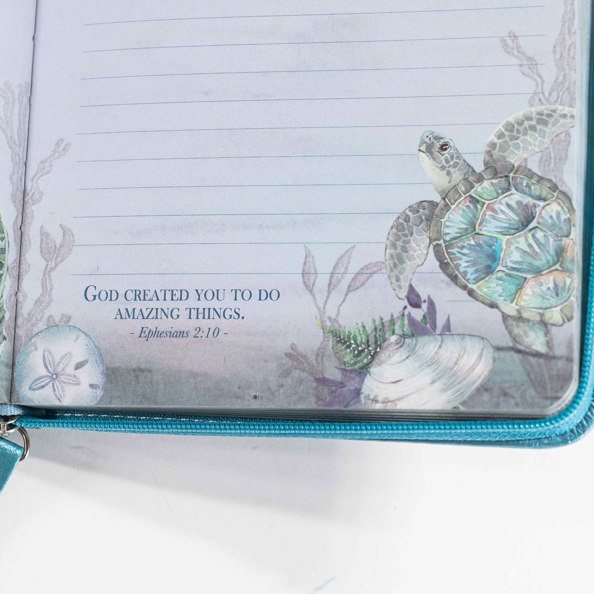 Bible Journal - Blue Turtle, Psalm 107:29