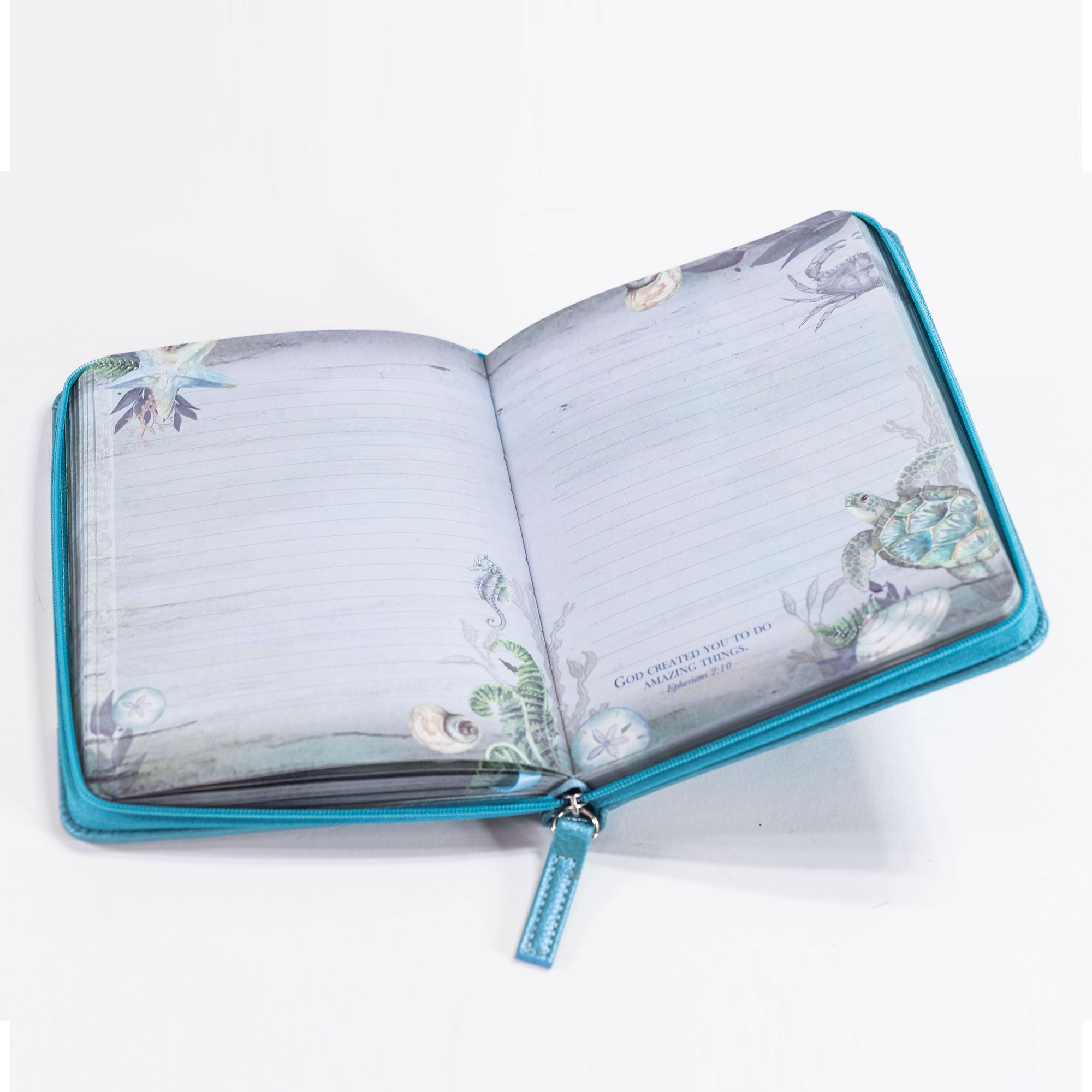 Bible Journal - Blue Turtle, Psalm 107:29