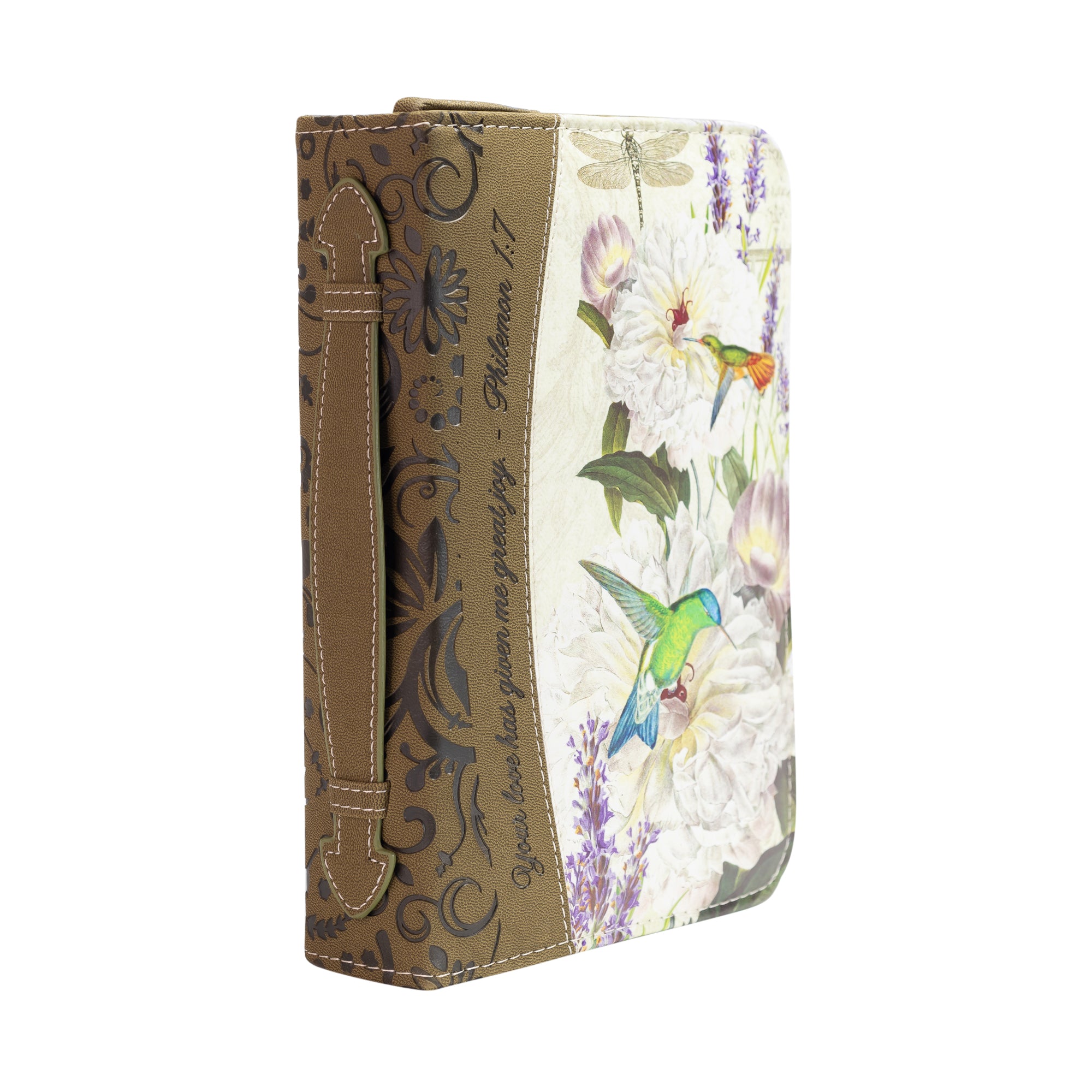 Divine Details: Bible Cover - Olive Peony Your Love has given me great joy - Philemon 1:7