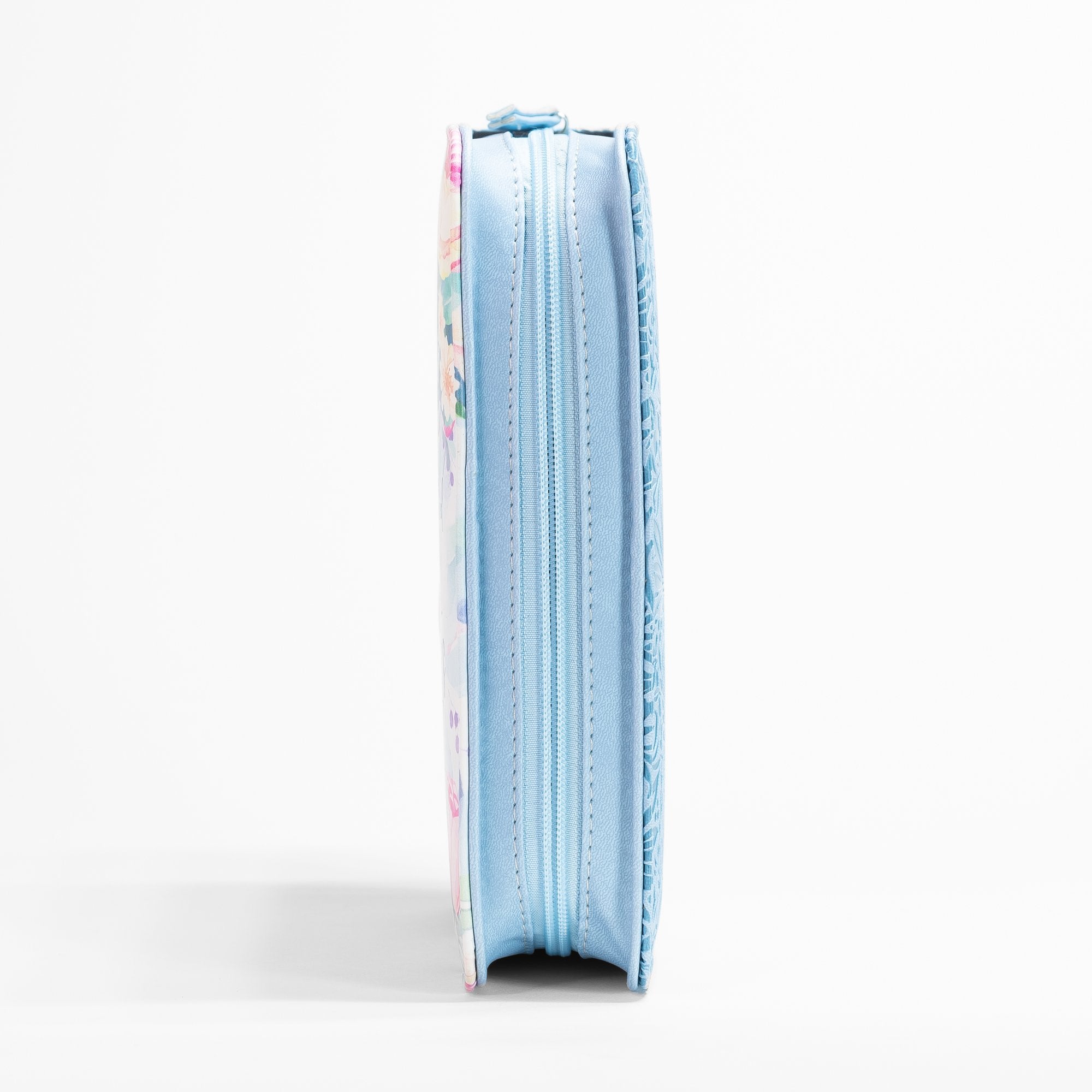 Divine Details: Bible Cover - Blue Floral Love has been poured into our Hearts - Romans 5:5