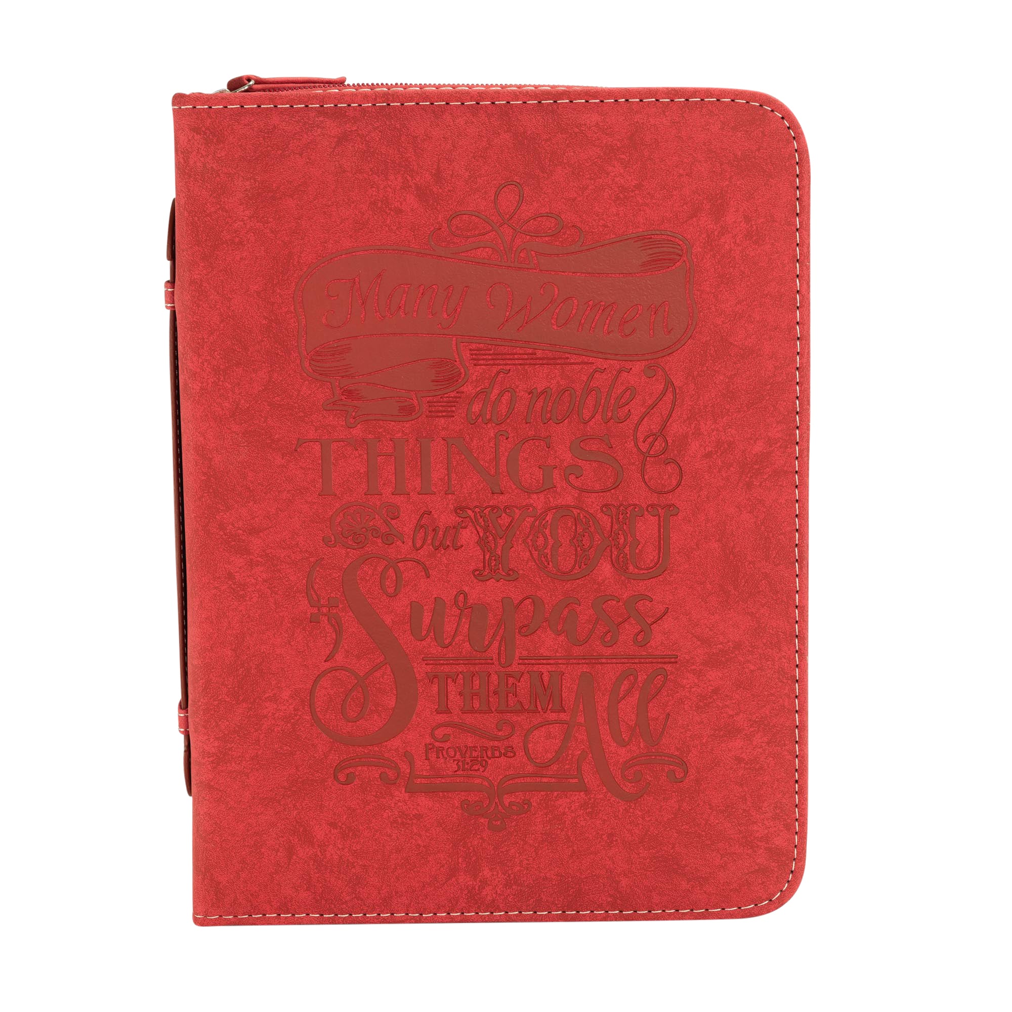 Divine Details: Bible Cover - Red Many Women Do Noble Things - Proverbs 31:29