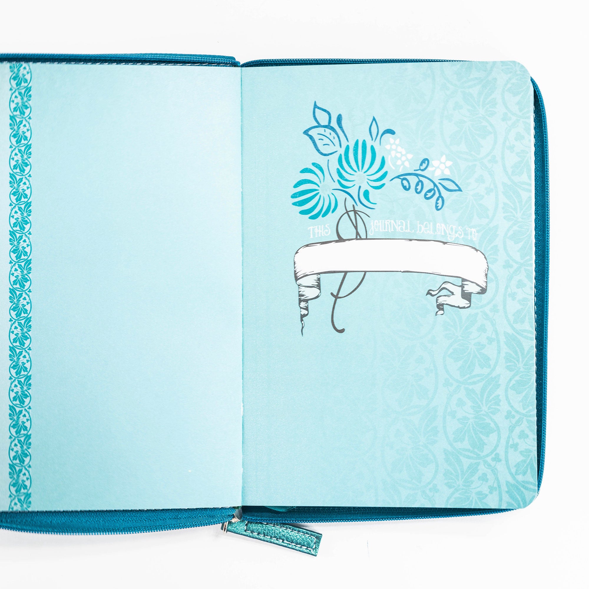 Bible Journal - Teal Floral, 1 Cor. 16:14