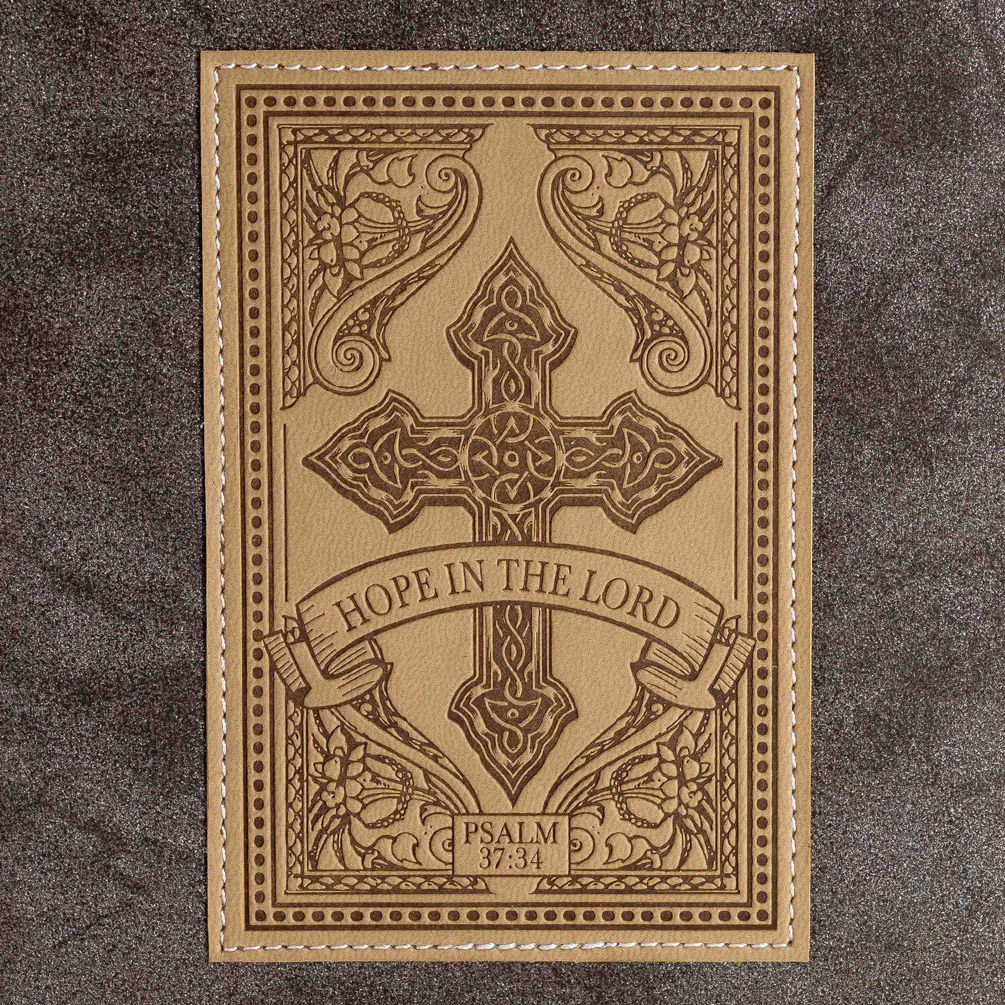 Divine Details: Zippered Journal: Brown Cross Hope in the Lord
