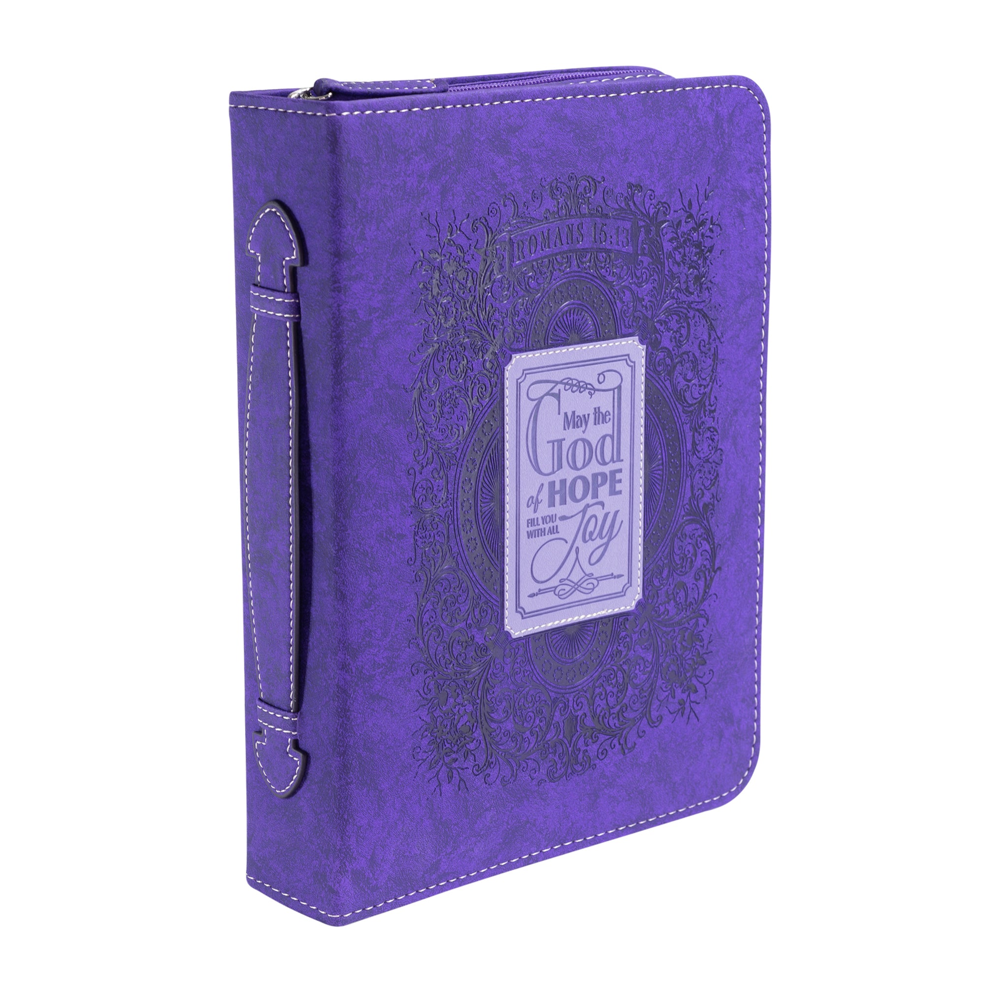 Divine Details: Bible Cover - Purple God of Hope - Romans 15:13