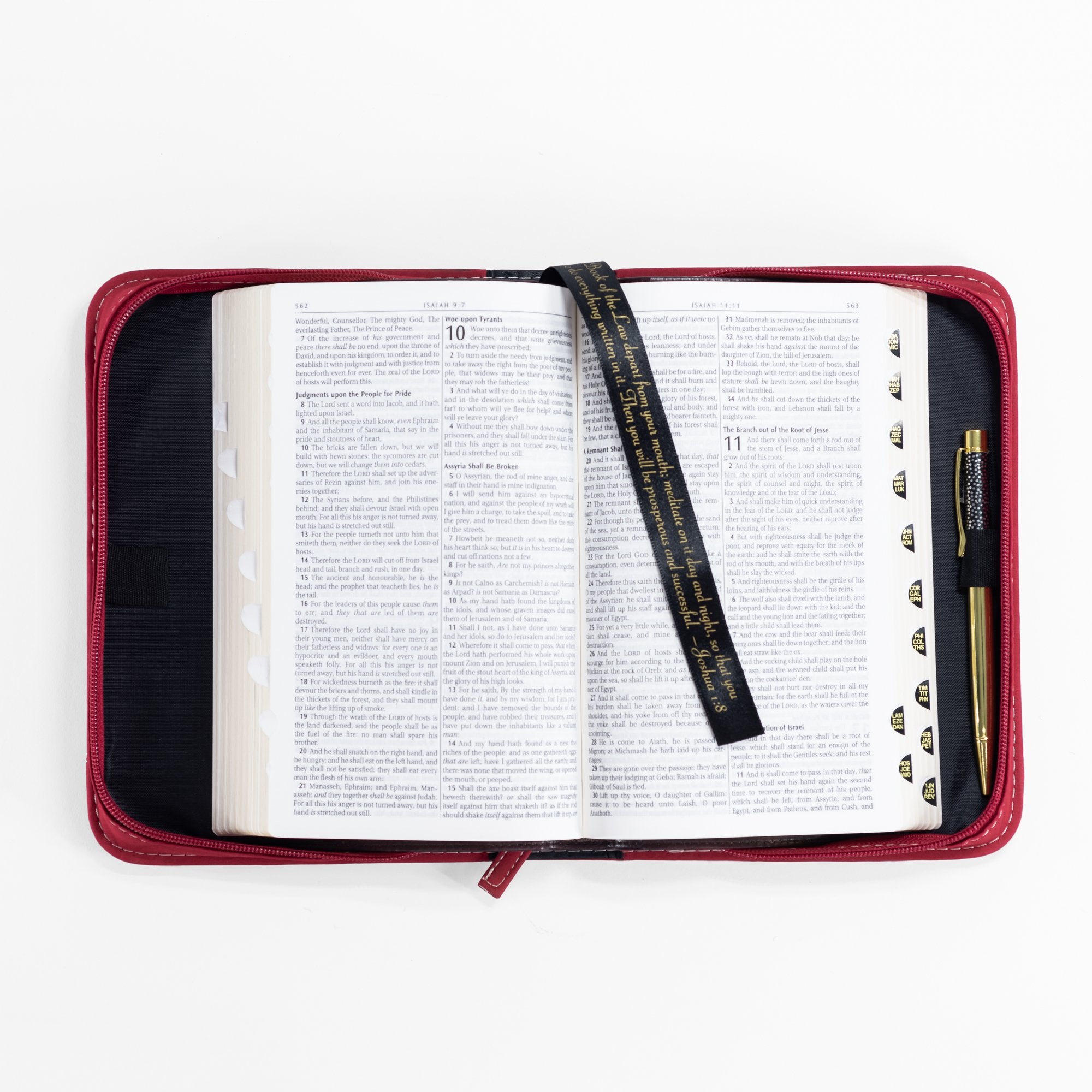 Divine Details: Bible Cover -Pink & Red Be encouraged in Heart - Colossians 2:2