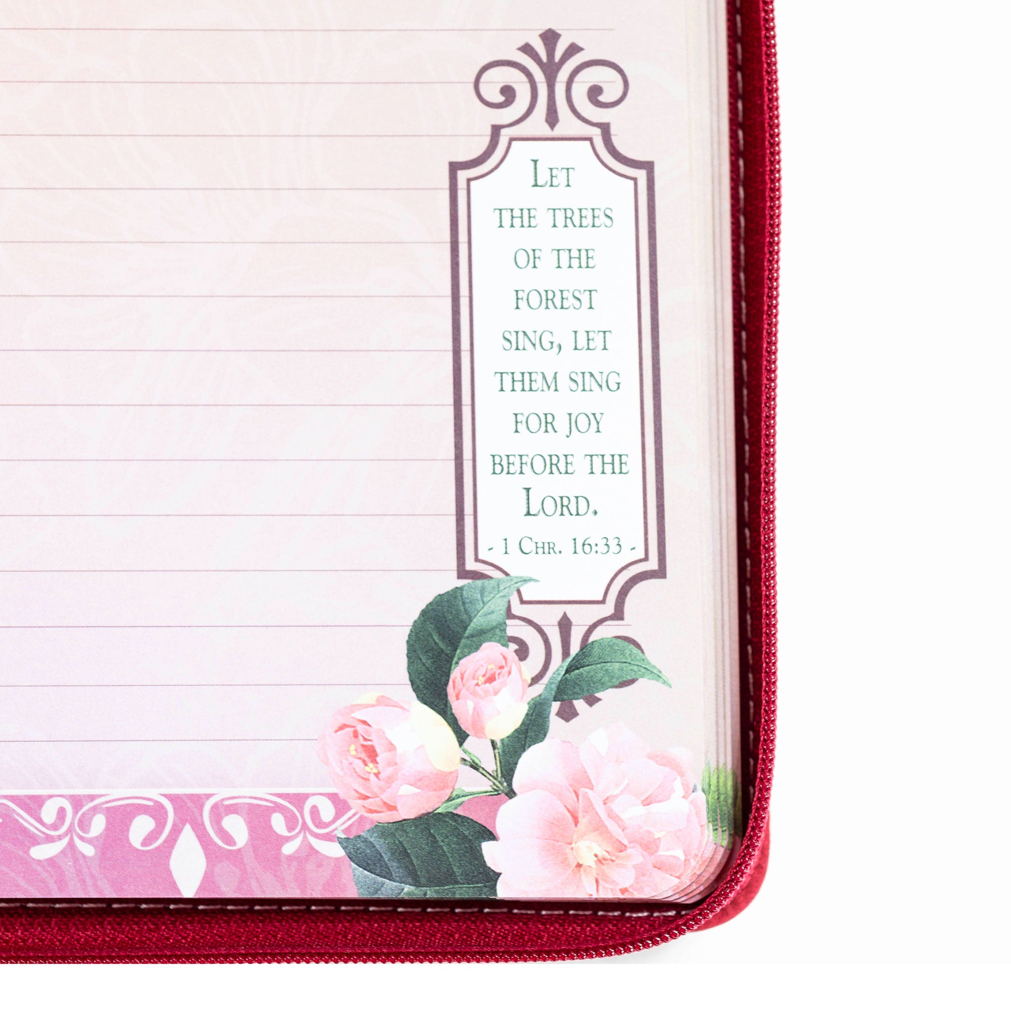 Bible Journal - Pink floral, Colossians 2:2