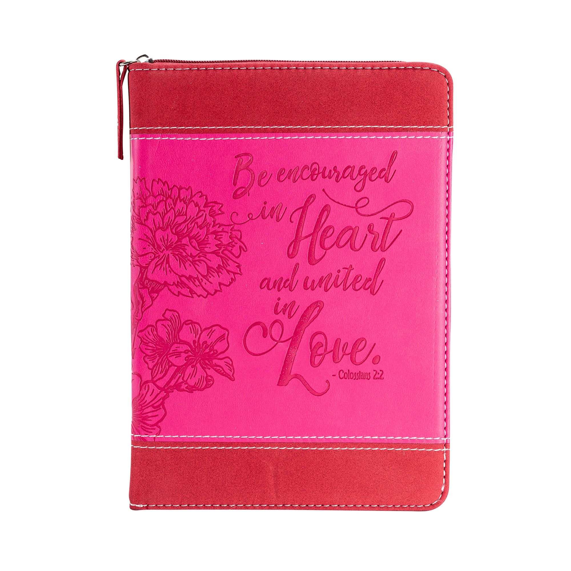 Bible Journal - Pink floral, Colossians 2:2