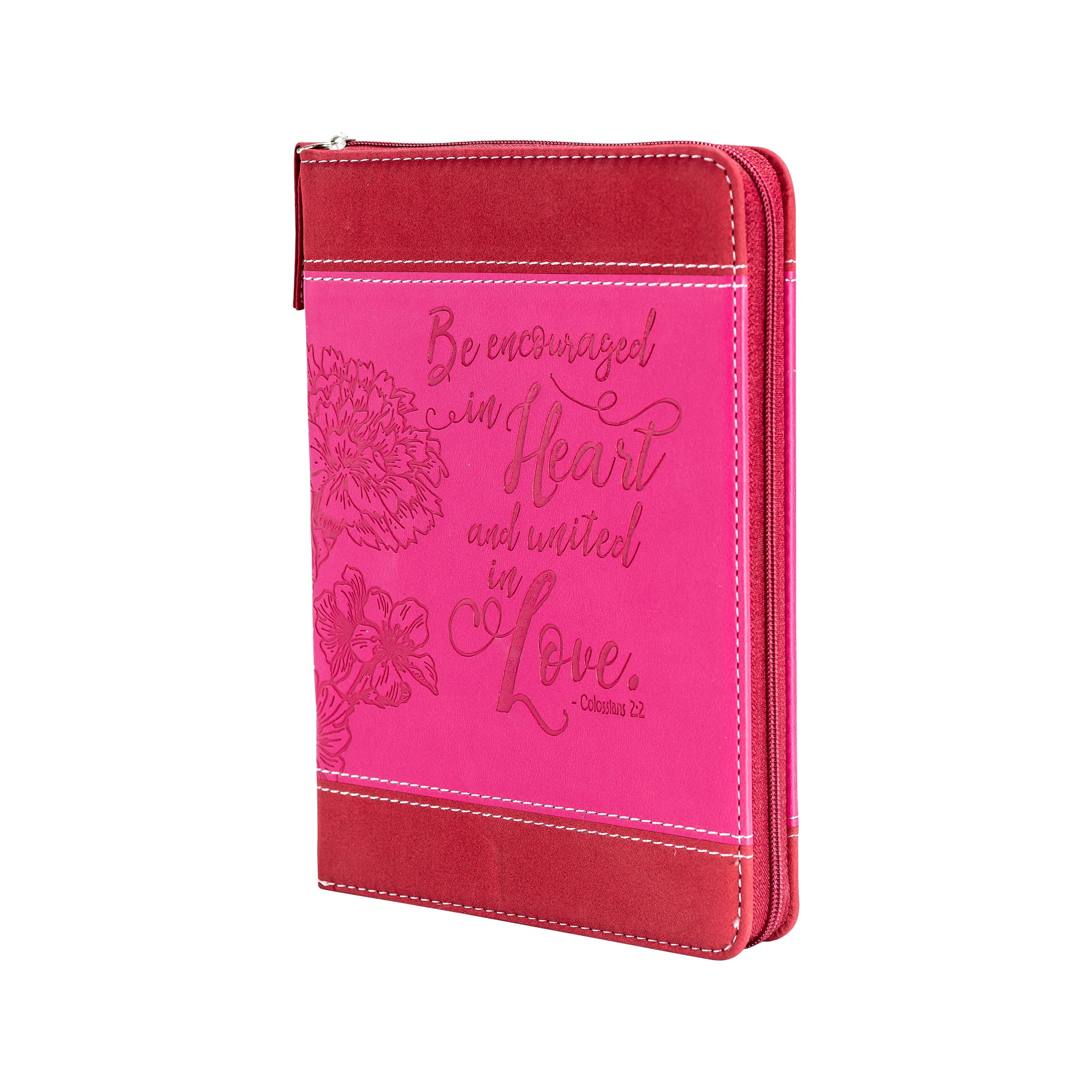 Bible Journal - Pink floral, Colossians 2:2