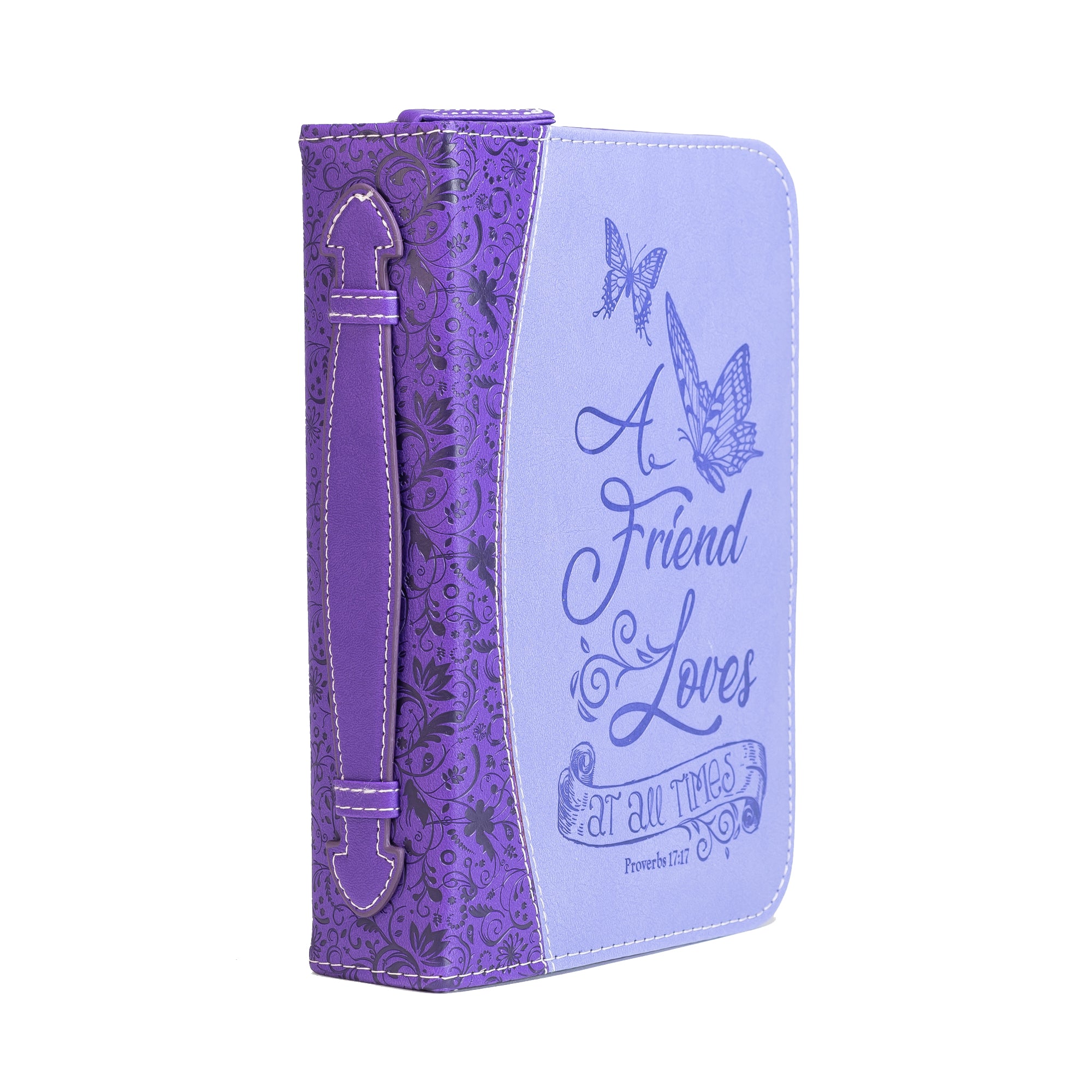 Divine Details: Bible Cover - Lavender A Friend Loves at all times - Proverbs 17:17