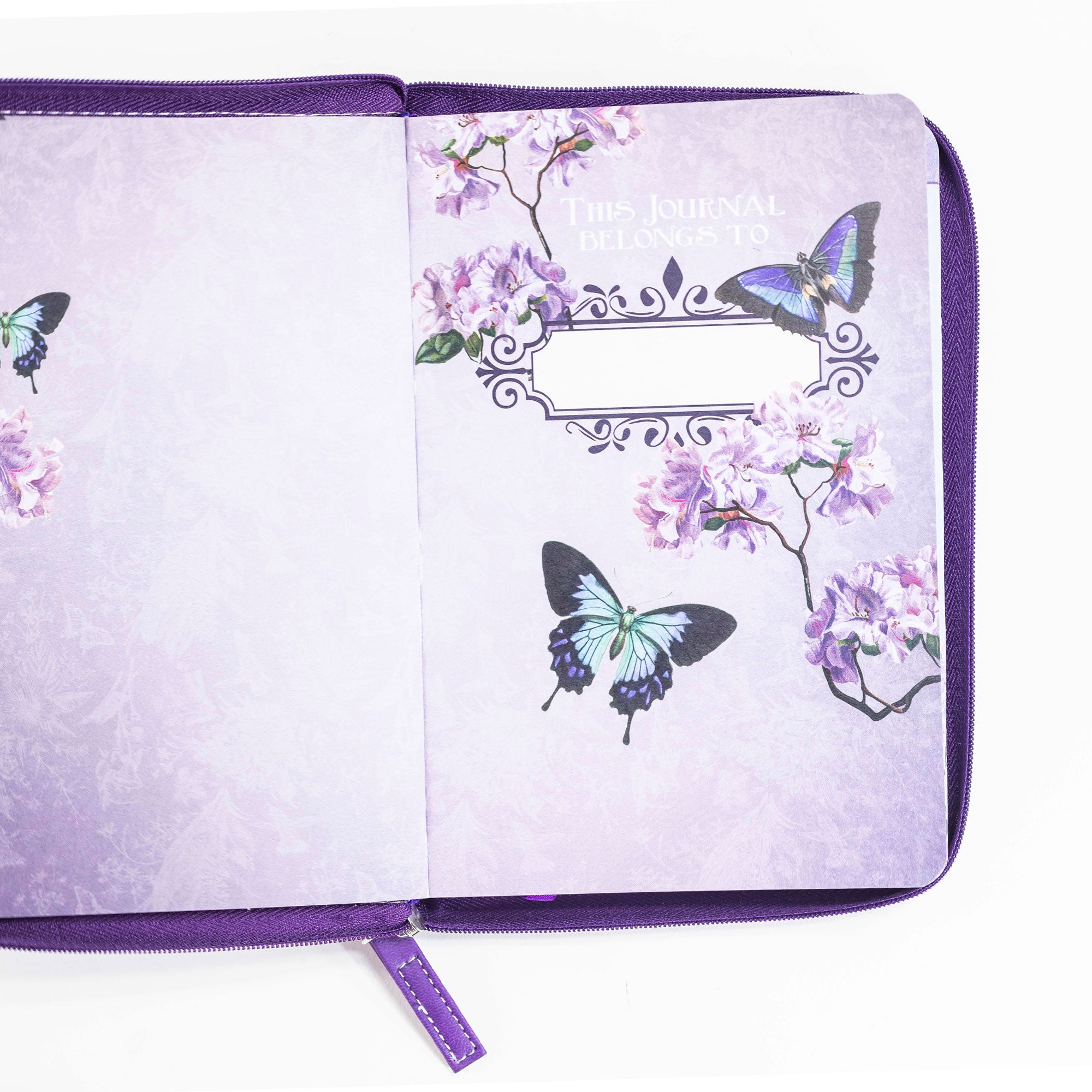 Bible Journal - Purple Butterflies, Proverbs 17:17