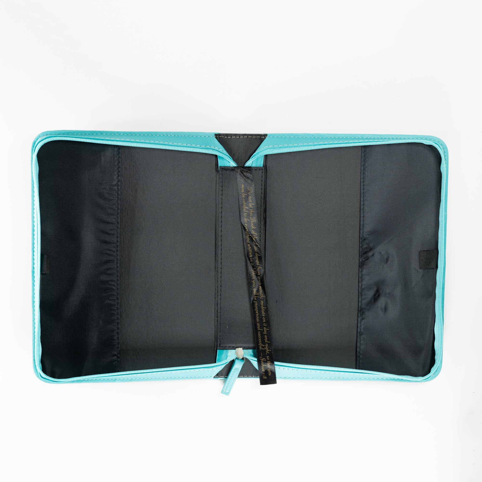 Divine Details: Bible Cover - Teal She is Clothed in Strength - Proverbs 31:25