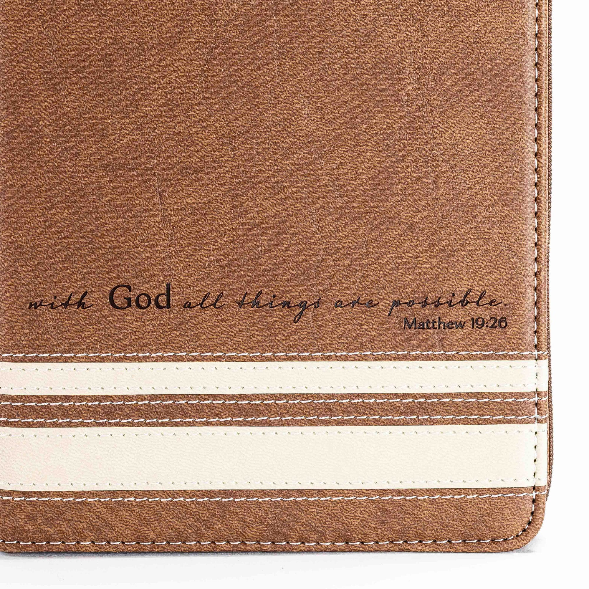 Bible Journal - Brown All Things, Matthew 19:26