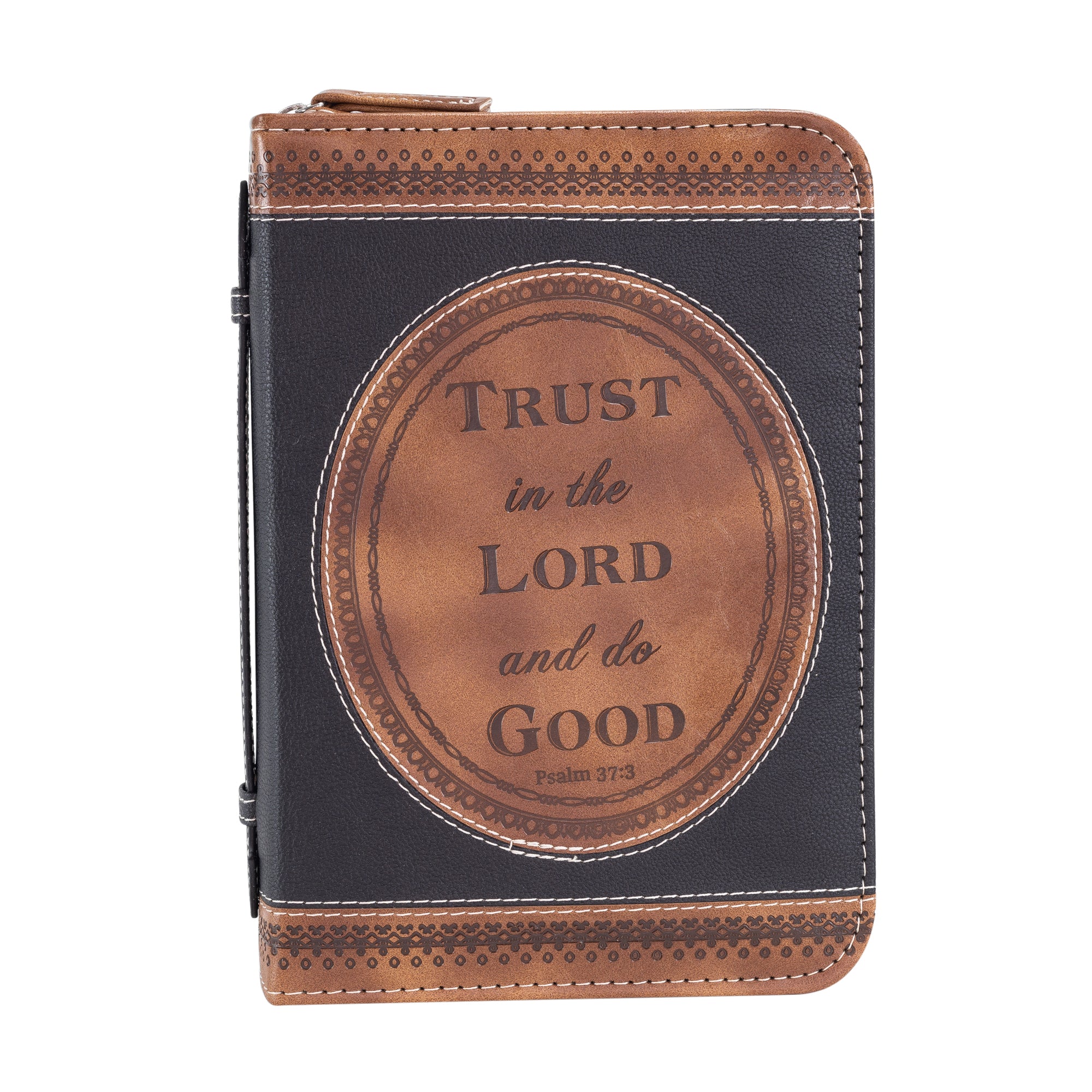 Divine Details: Bible Cover: Brown & Black Trust in the Lord - Psalm 37:3