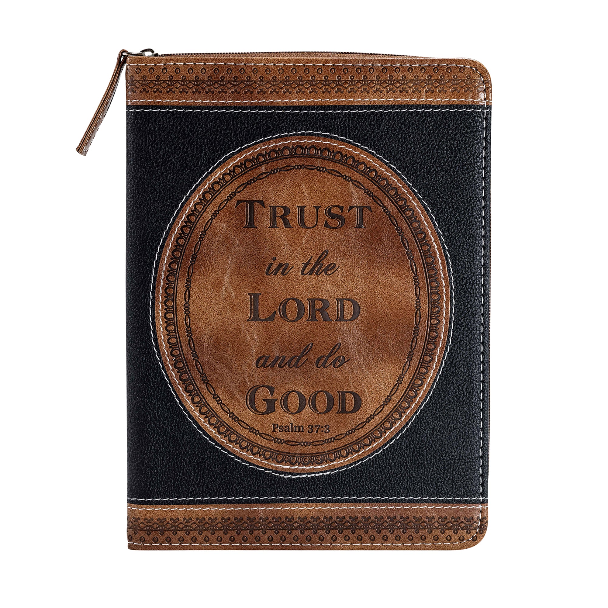 Divine Details: Zippered Journal: Brown & Black Trust