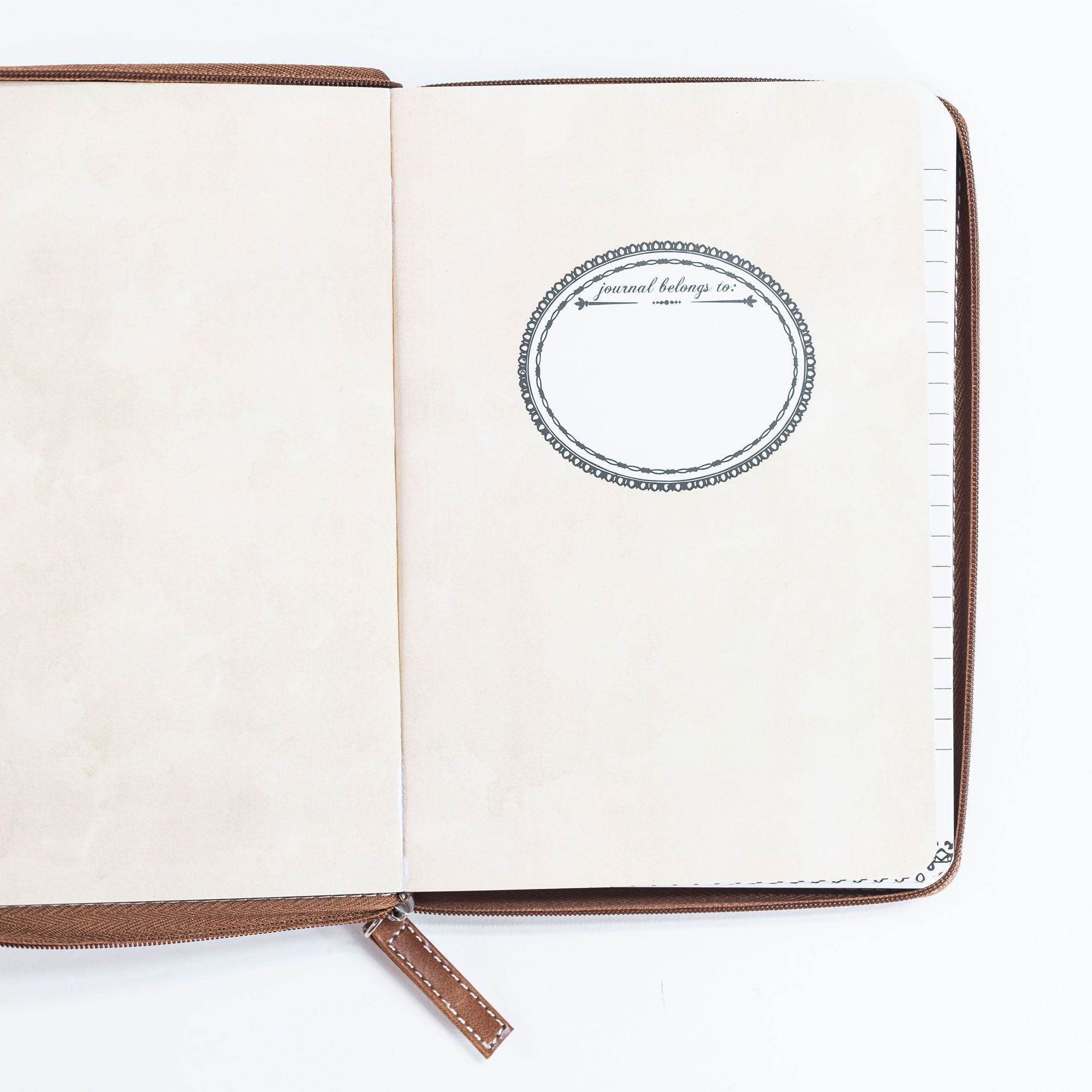Divine Details: Zippered Journal: Brown & Black Trust