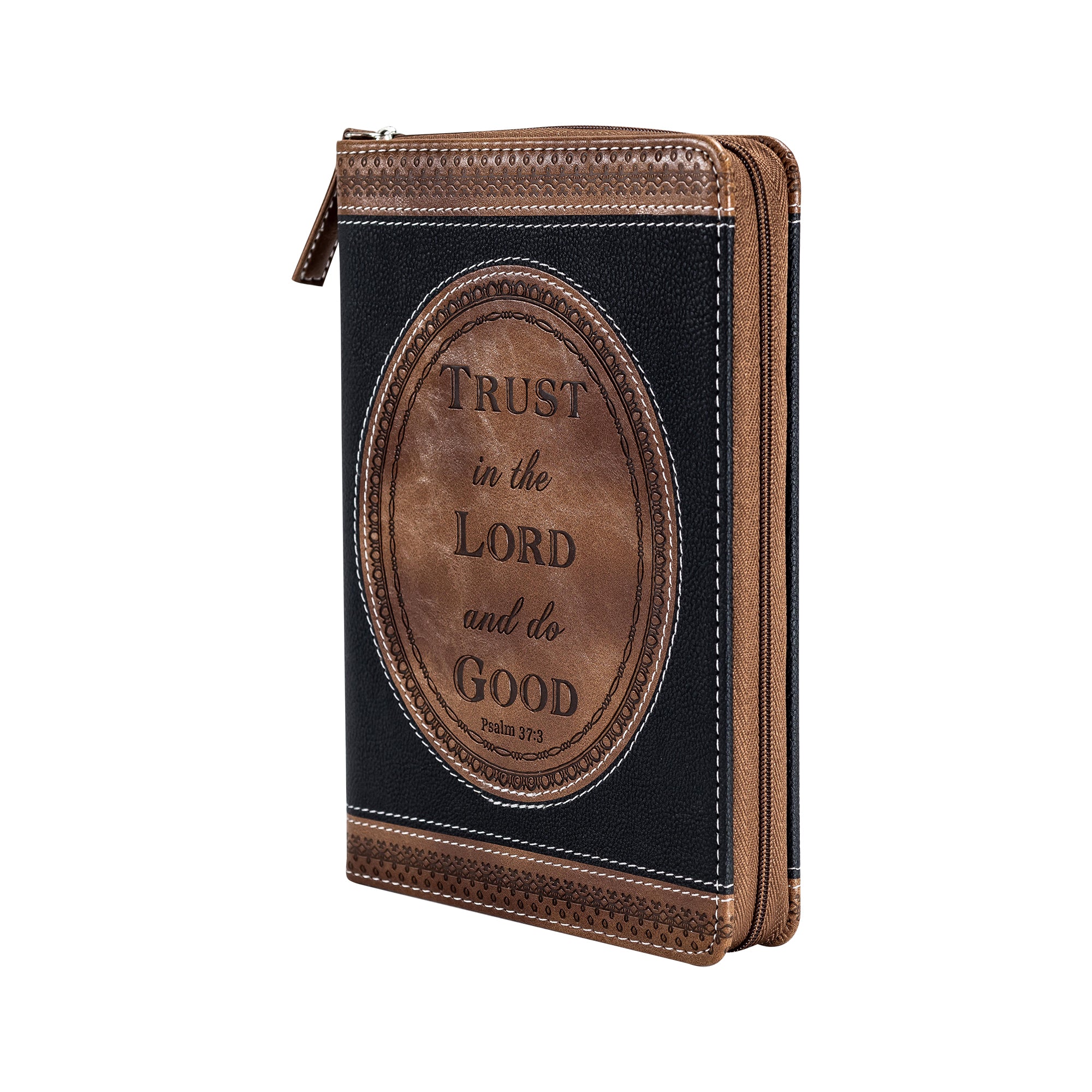 Divine Details: Zippered Journal: Brown & Black Trust