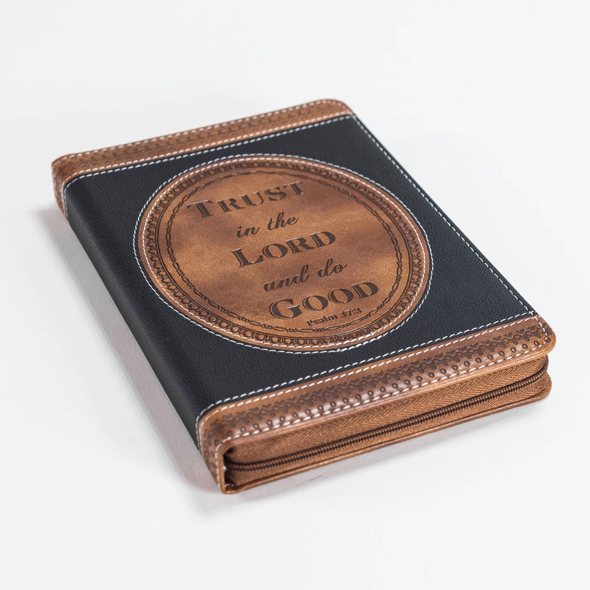 Divine Details: Zippered Journal: Brown & Black Trust