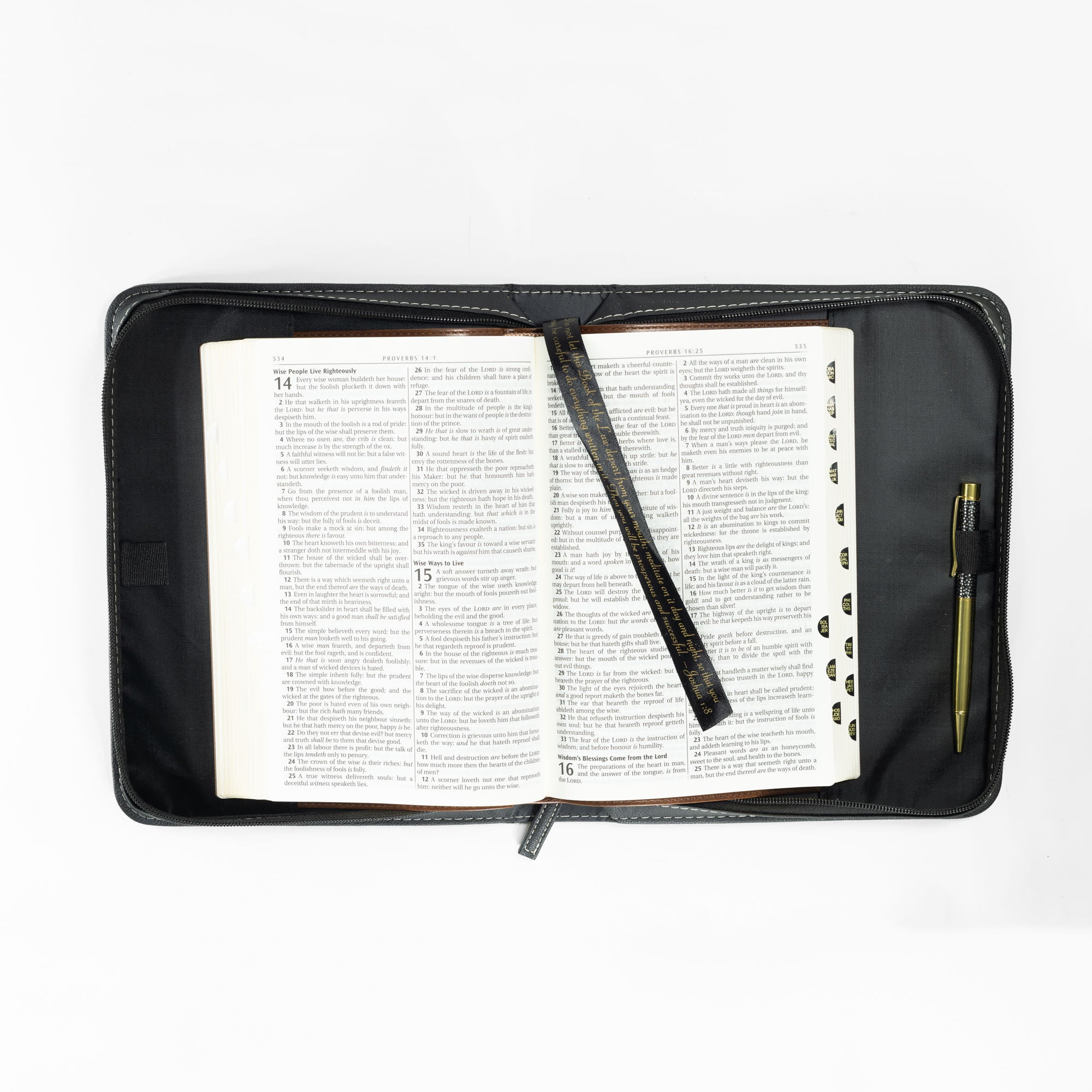 Divine Details: Bible Cover: Brown & Black Take Delight in the Lord - Psalm 37:4