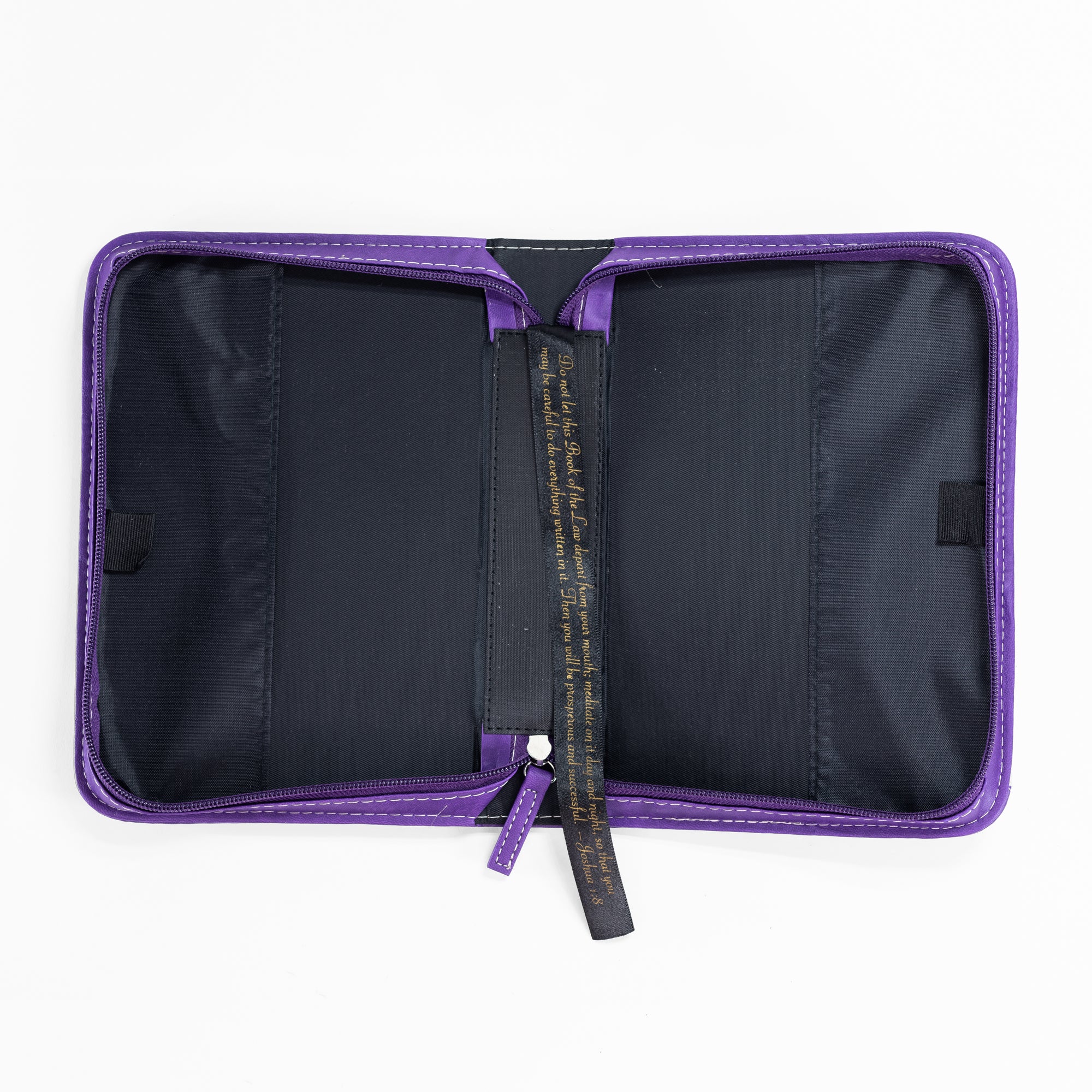 Divine Details: Bible Cover - Purple & Cream The Lord will guide you always - Isaiah 58:11