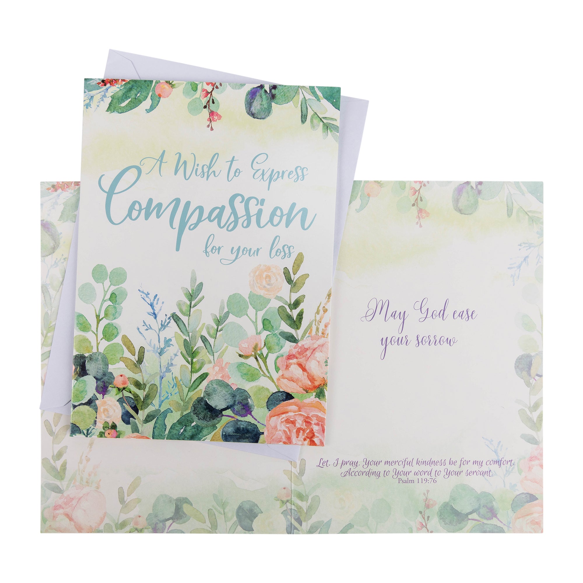 Single Cards: Compassion Watercolor Psalm 119:76 (Set of 6)