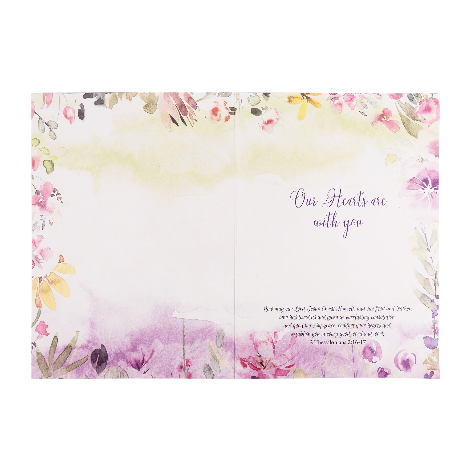 Single Cards: Condolences Watercolor 2 Thessalonians 2:16-17 (Set of 6)