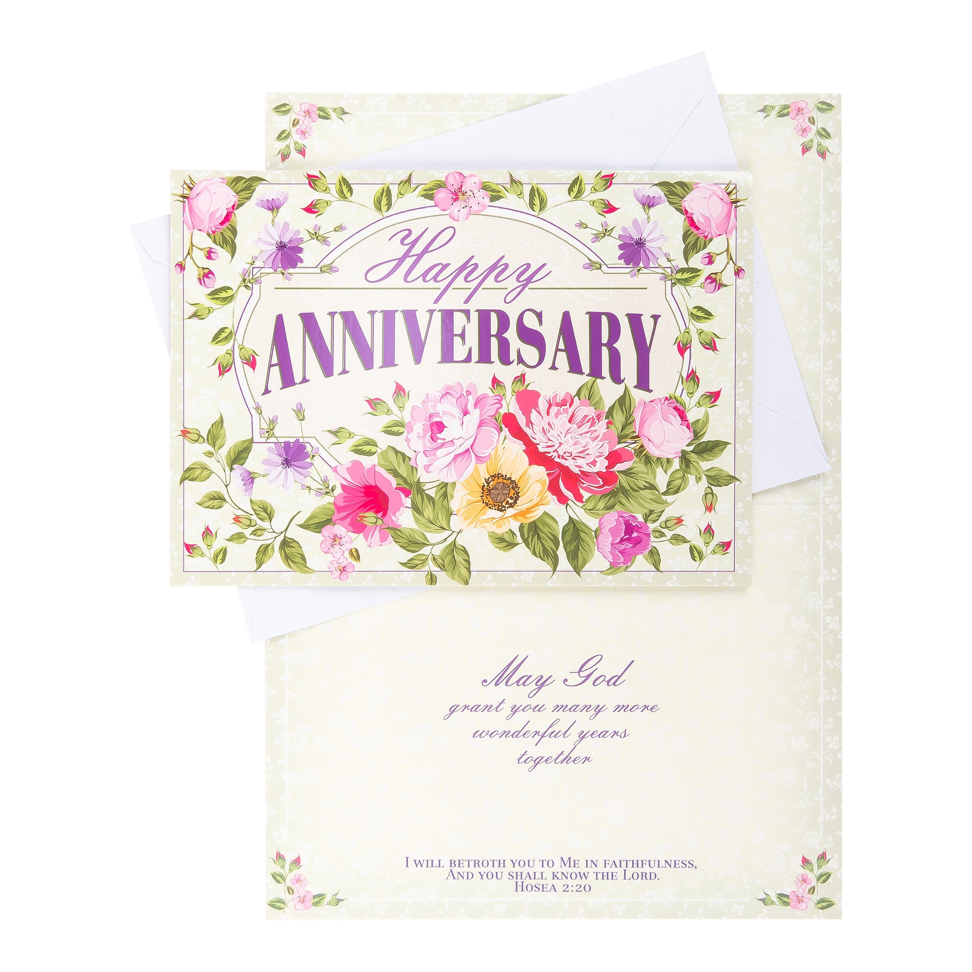 Boxed Cards: Anniversary, Floral Sprays & Traditional Wording