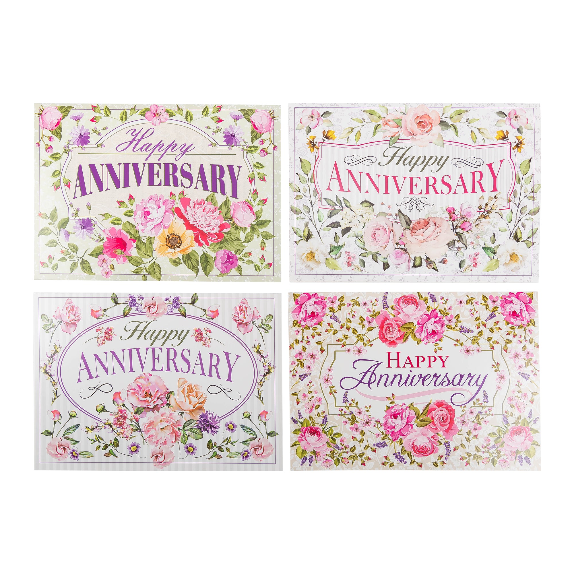 Boxed Cards: Anniversary, Floral Sprays & Traditional Wording