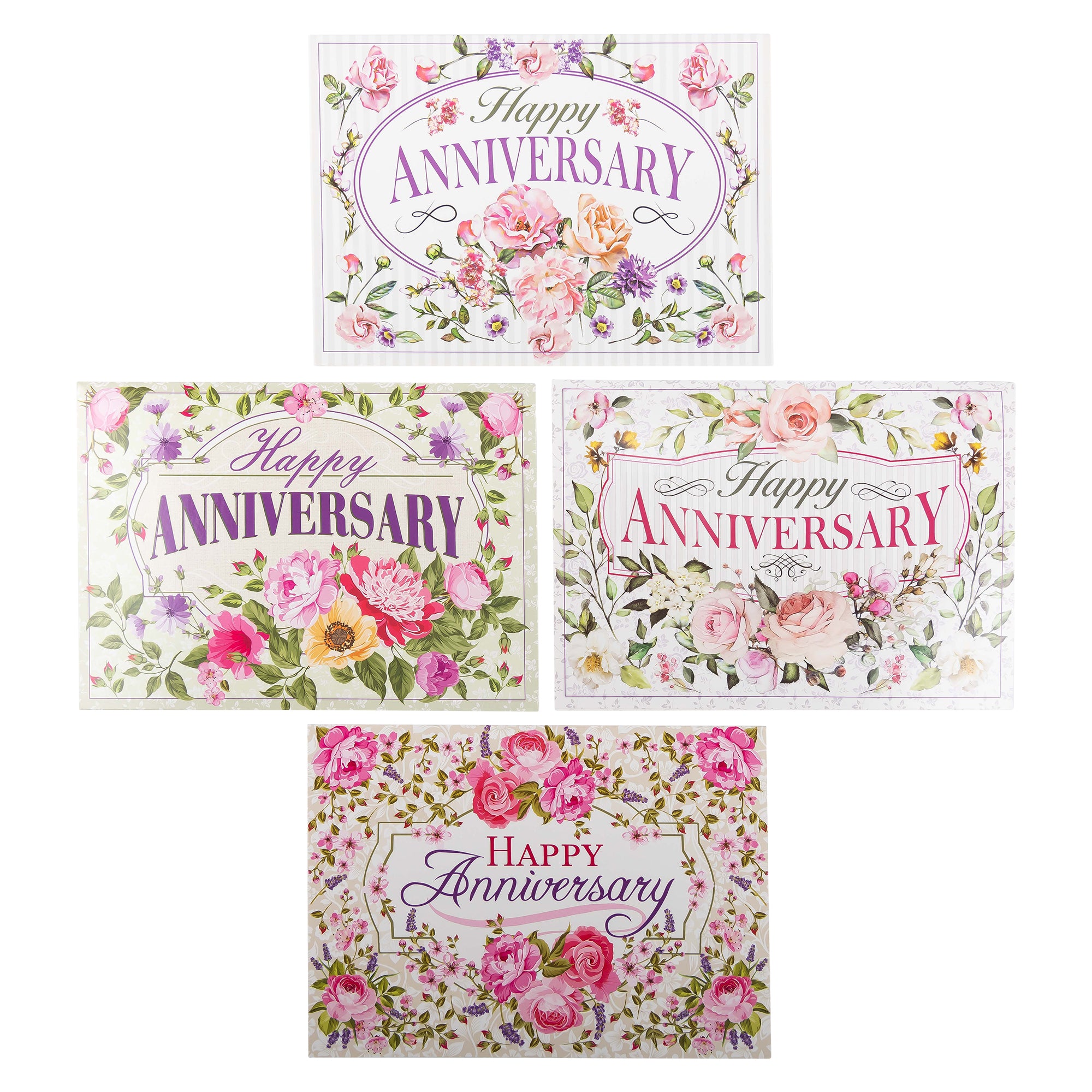 Boxed Cards: Anniversary, Floral Sprays & Traditional Wording