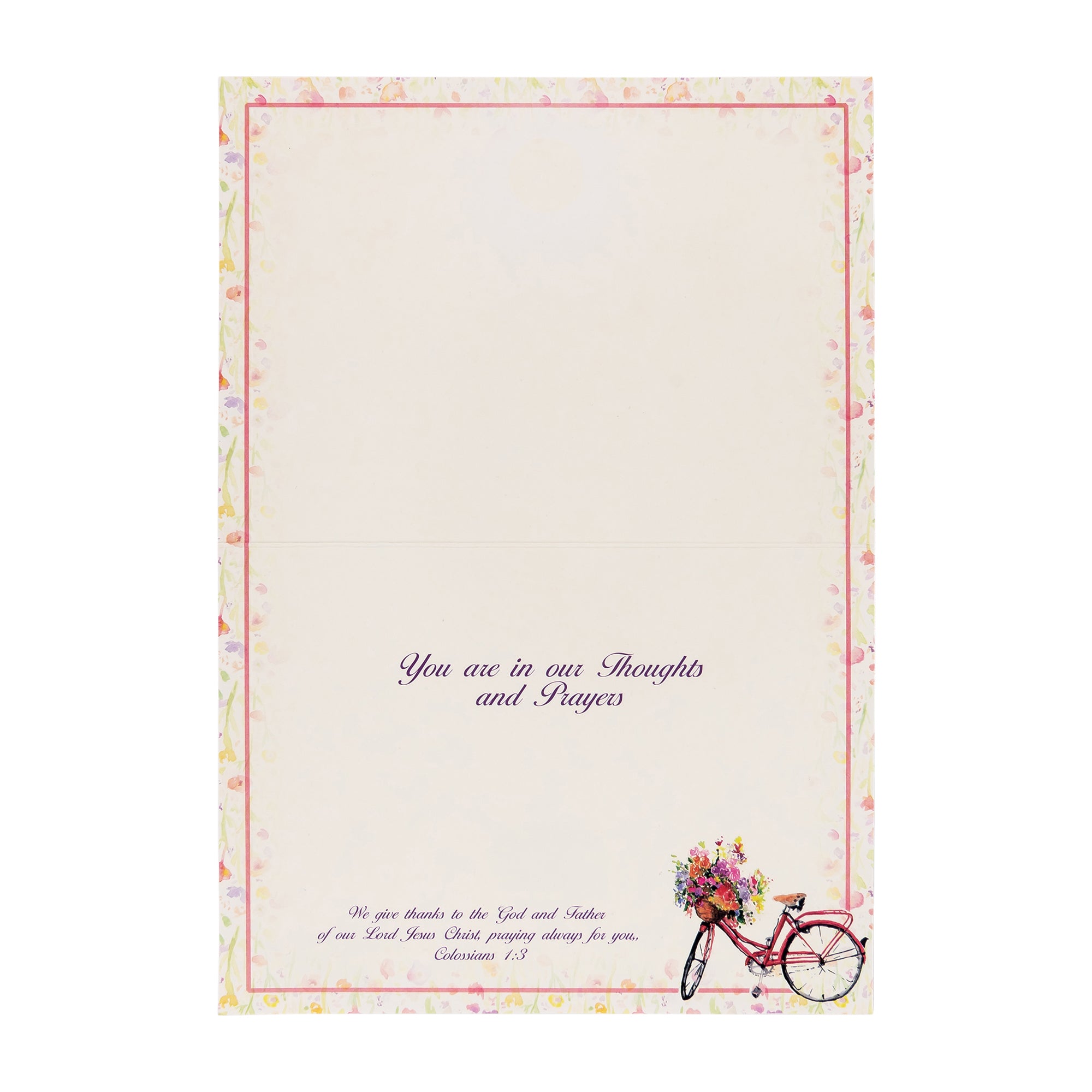 Single Cards: Thinking of You, Bicycle Colossians 1:3 (Set of 6)