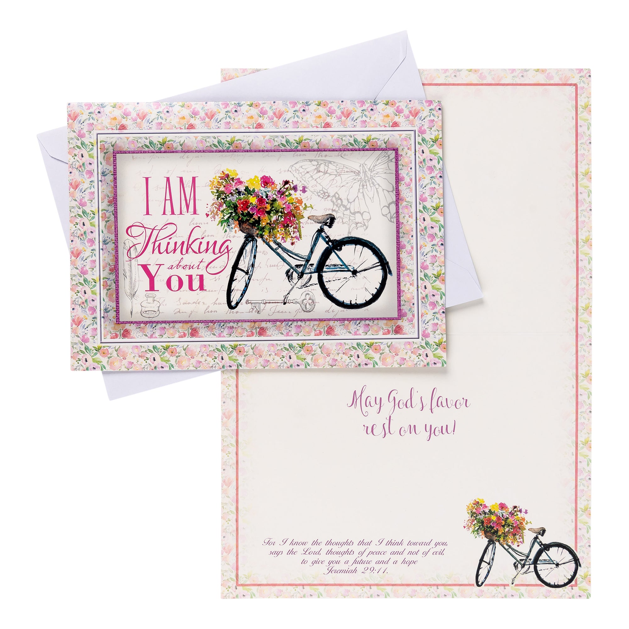 Single Cards: Thinking of You, Bicycle Jeremiah 29:11 (Set of 6)
