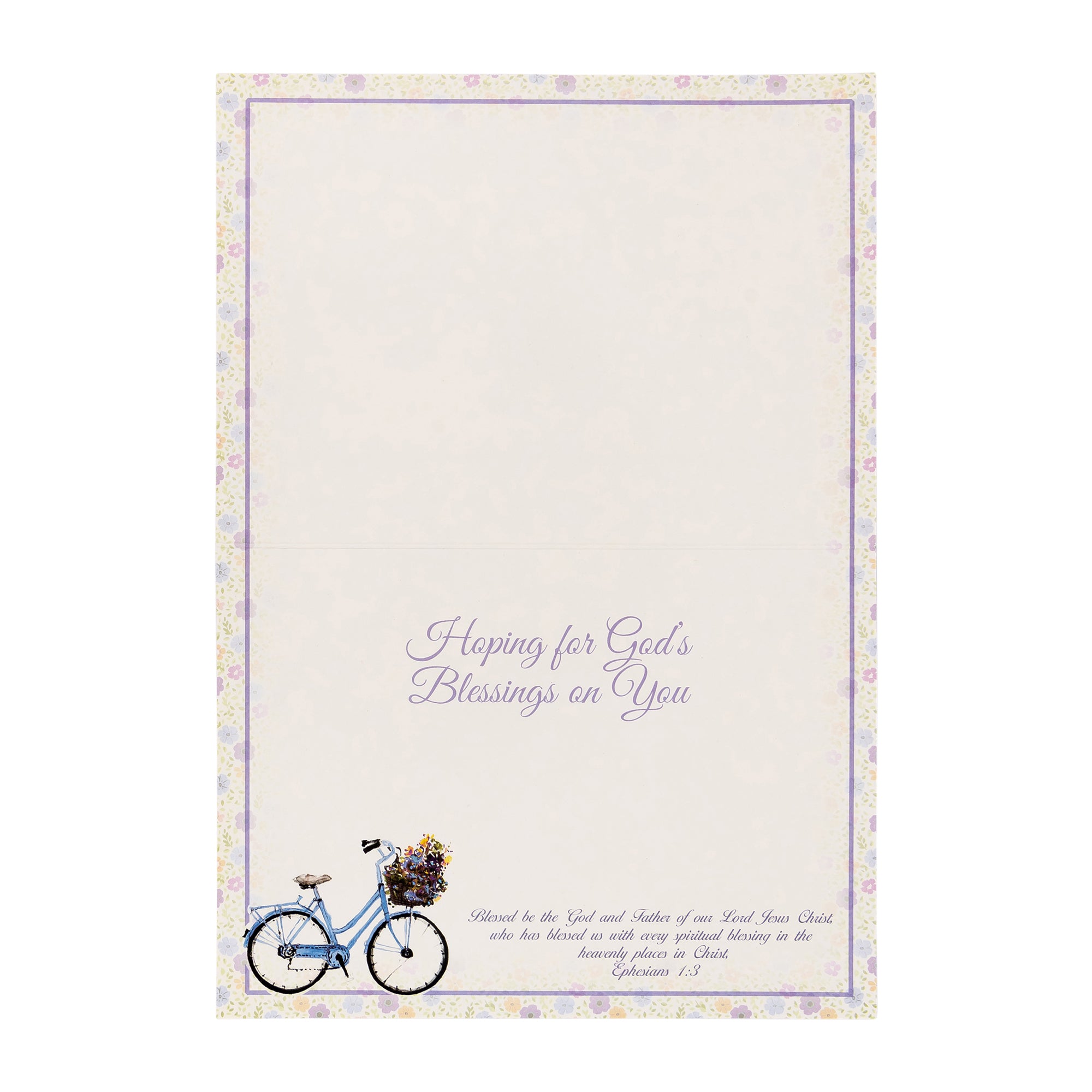 Single Cards: Thinking of You, Bicycle Ephesians 1:3 (Set of 6)