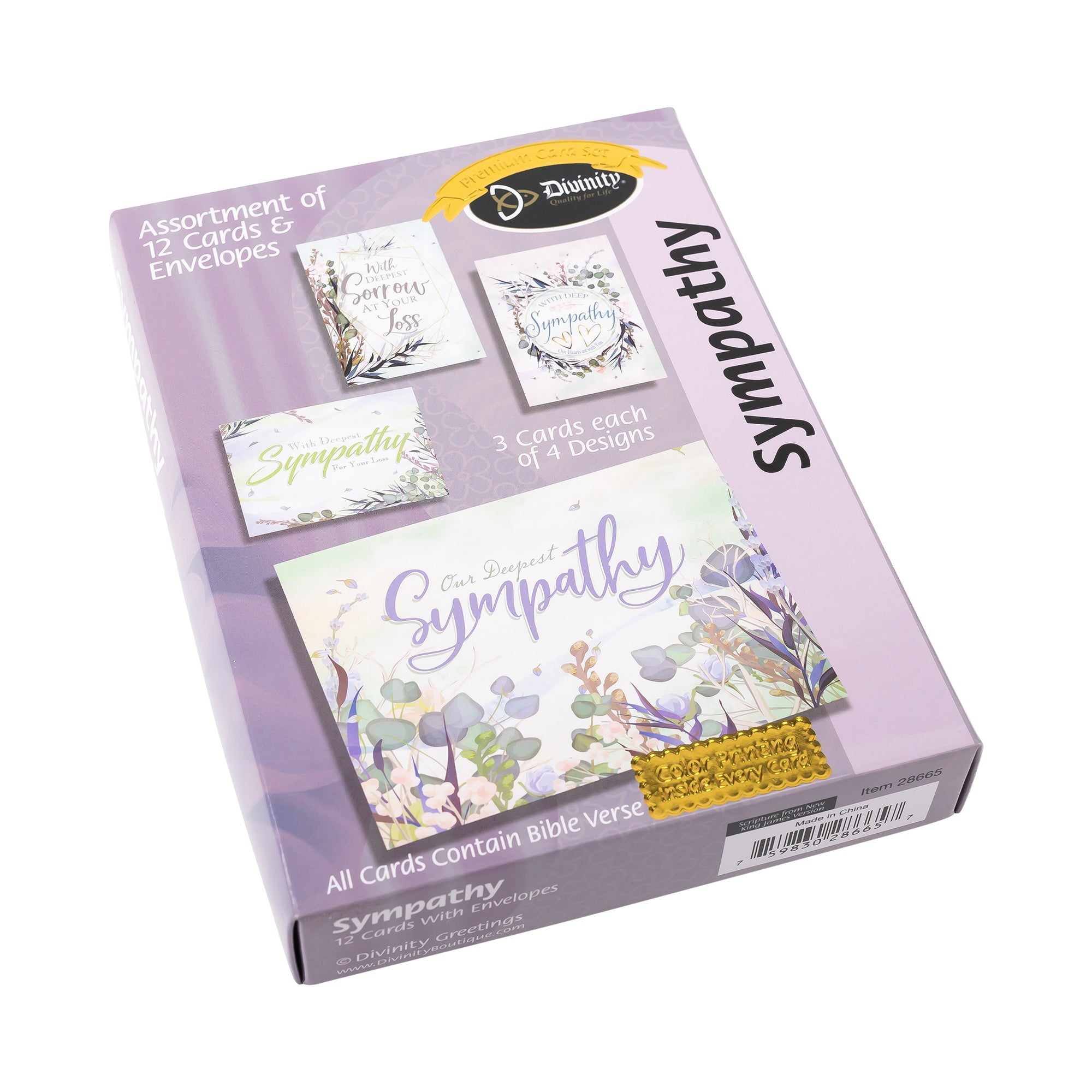 Boxed Cards: Sympathy, Trendy Watercolor Grass