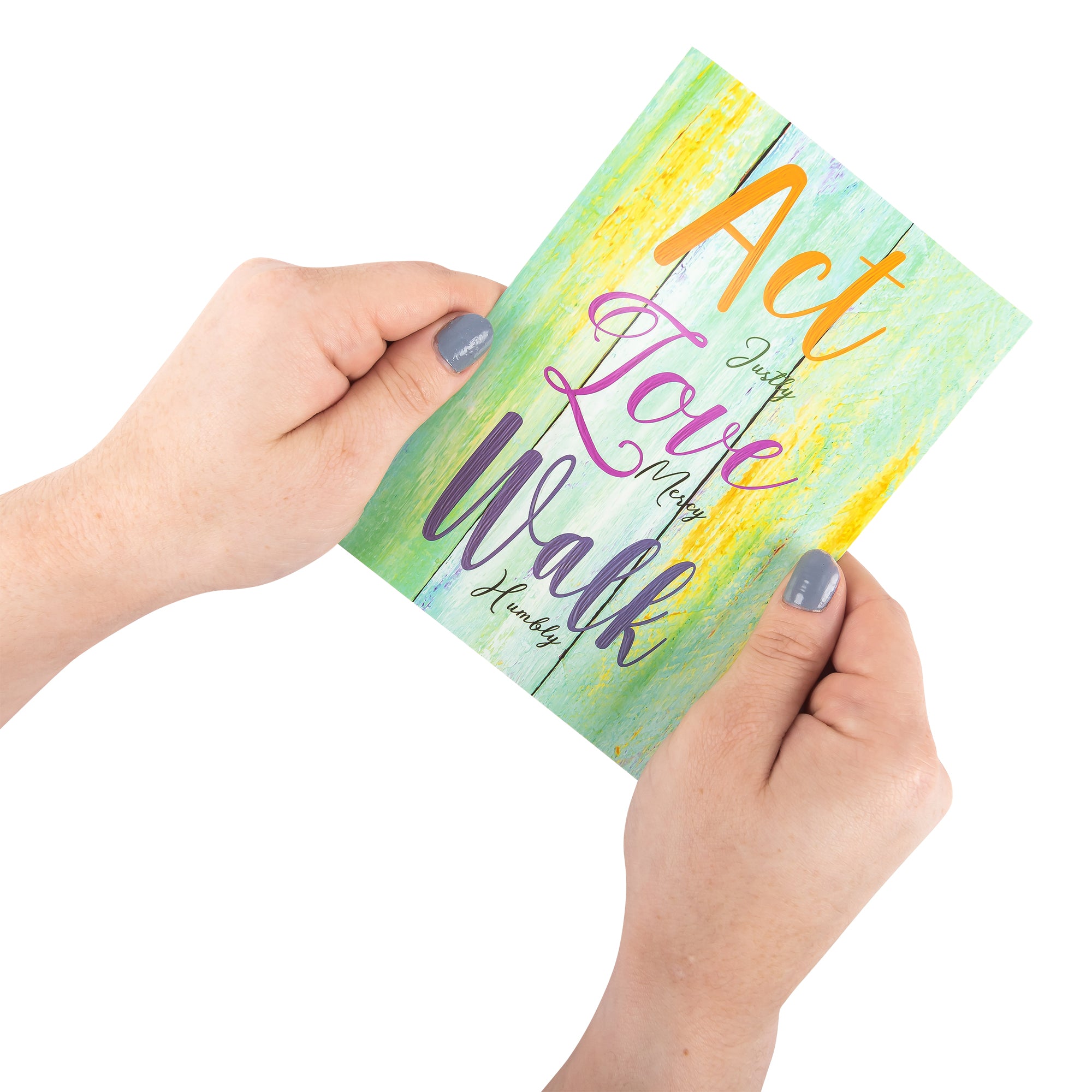 Single Cards - Encouragement - Act Micah 6:8 (6 pk)