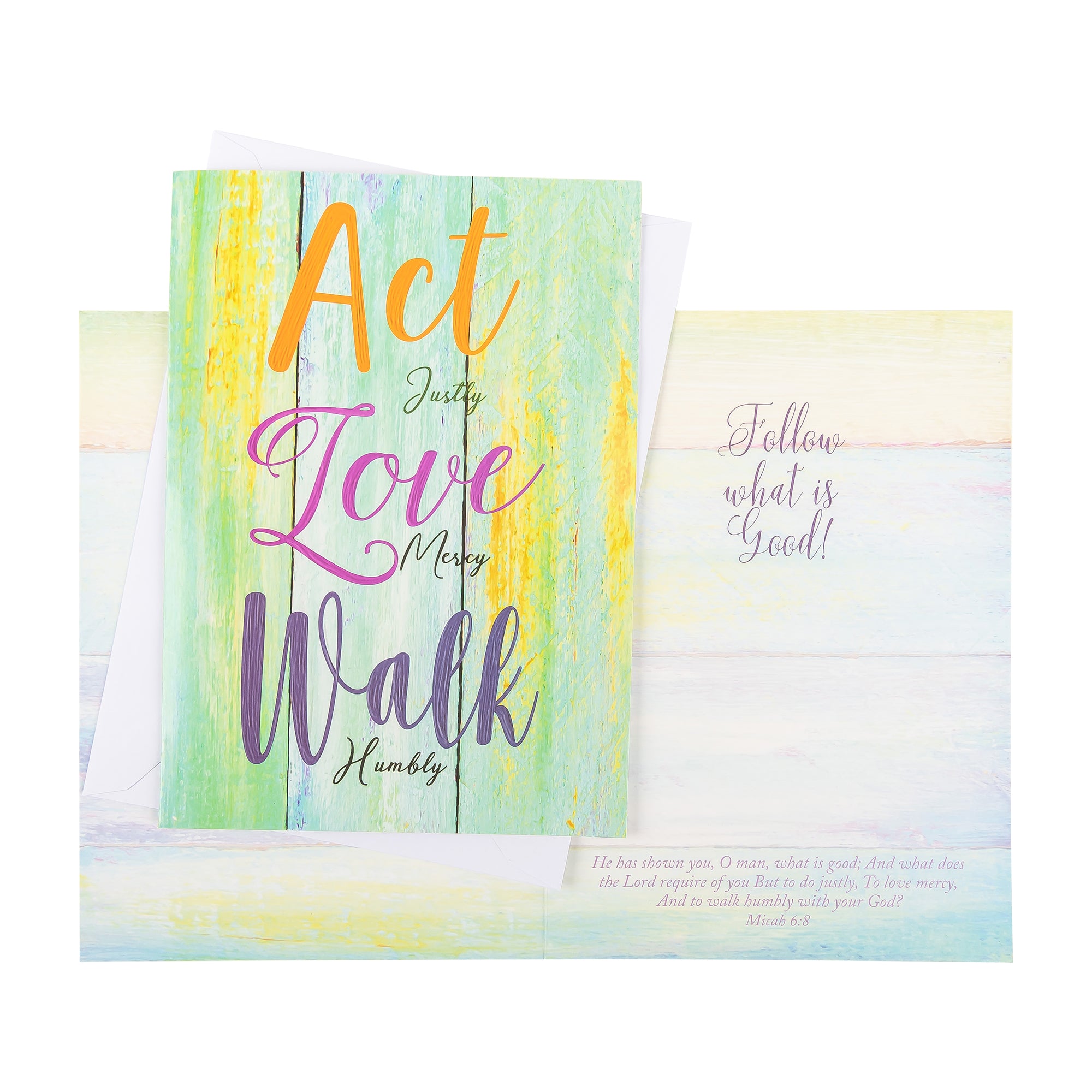 Single Cards - Encouragement - Act Micah 6:8 (6 pk)
