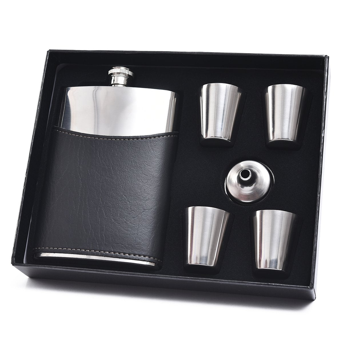 Mad Man Elite Flask Set Black by Mad Style Wholesale