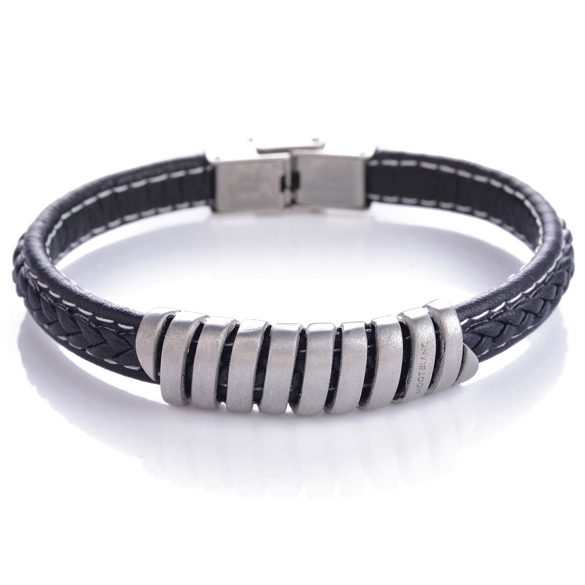 Metal Wrapped Leather Bracelet