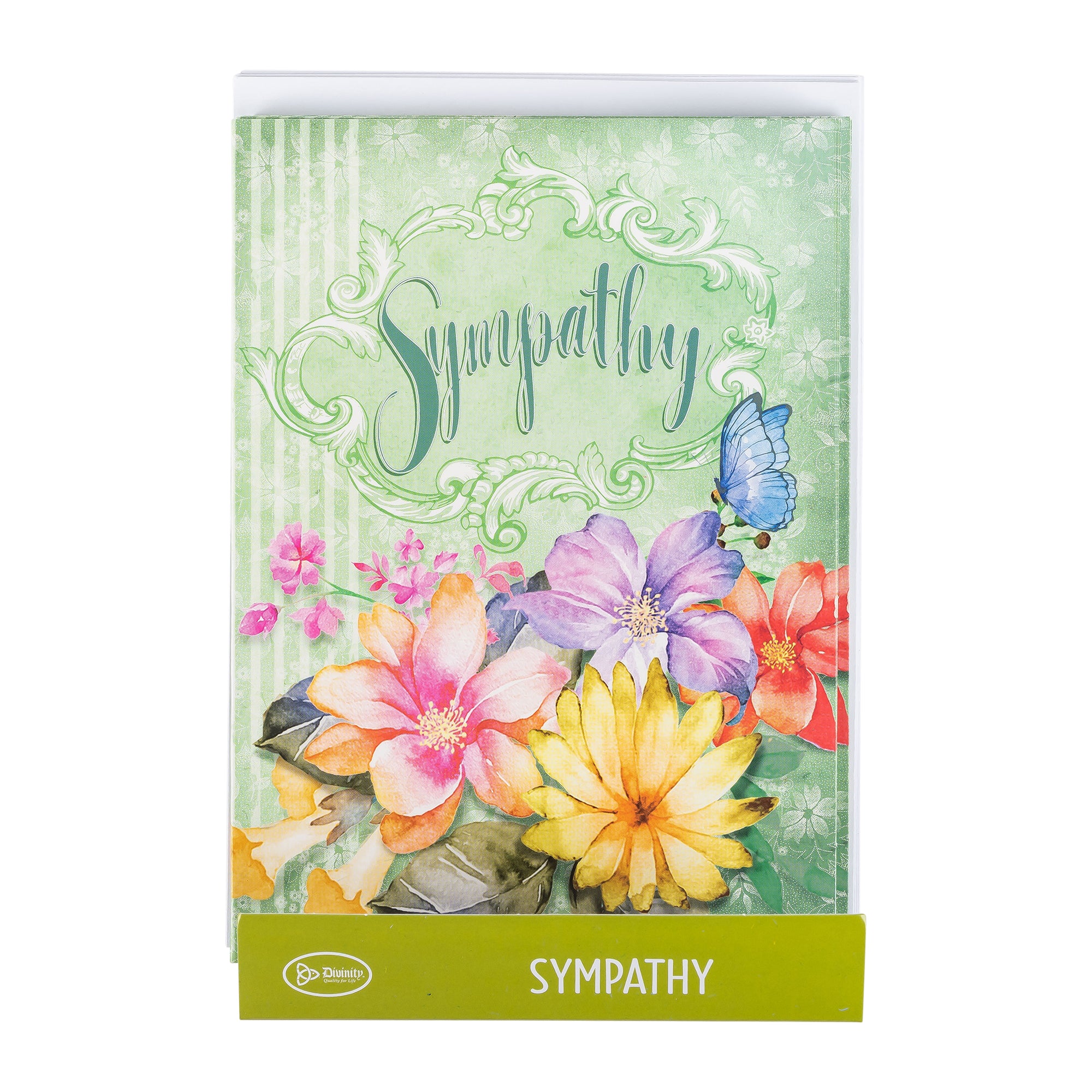 Single Cards: Sympathy Floral-2 Corinthians 1:3-4 (Set of 6)