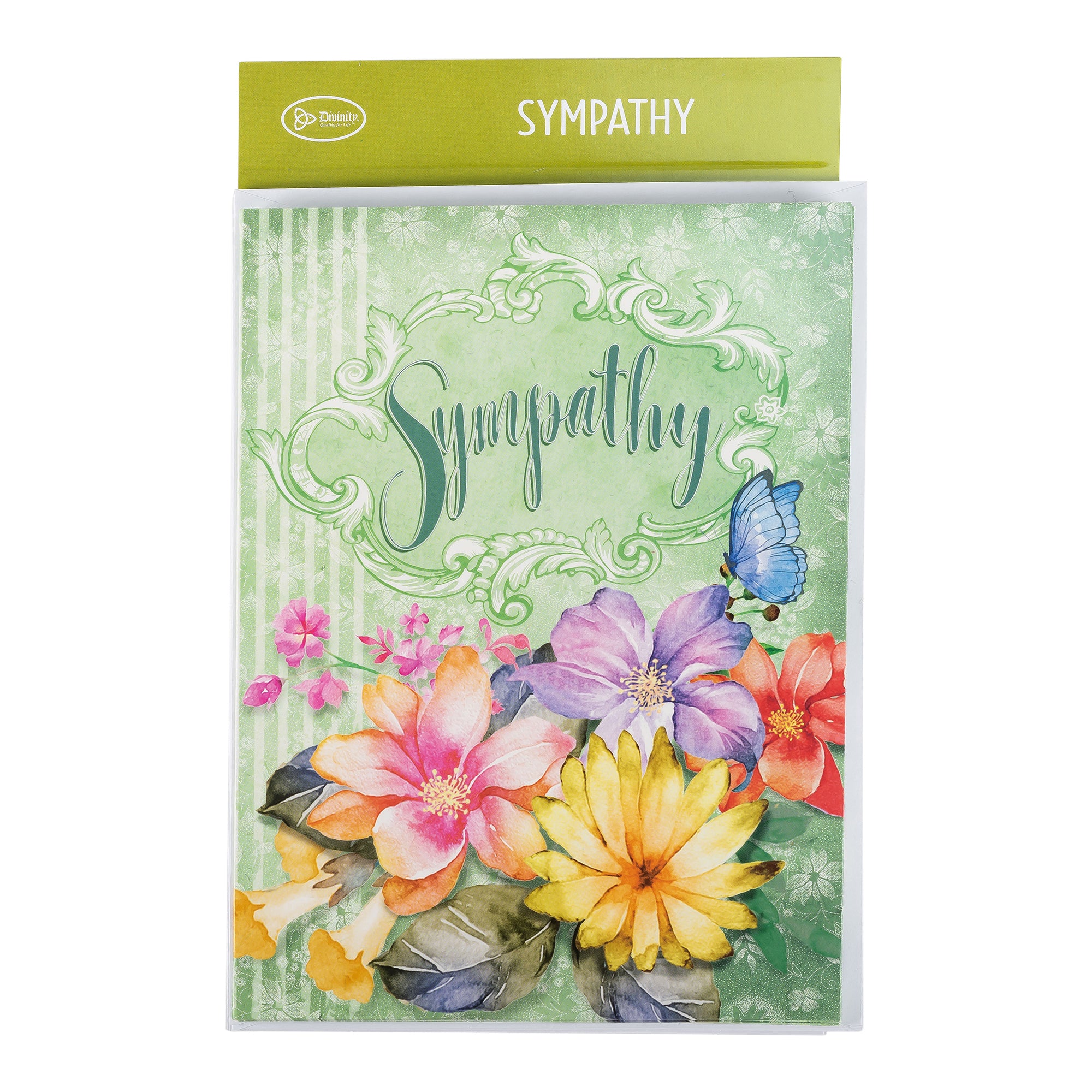 Single Cards: Sympathy Floral-2 Corinthians 1:3-4 (Set of 6)