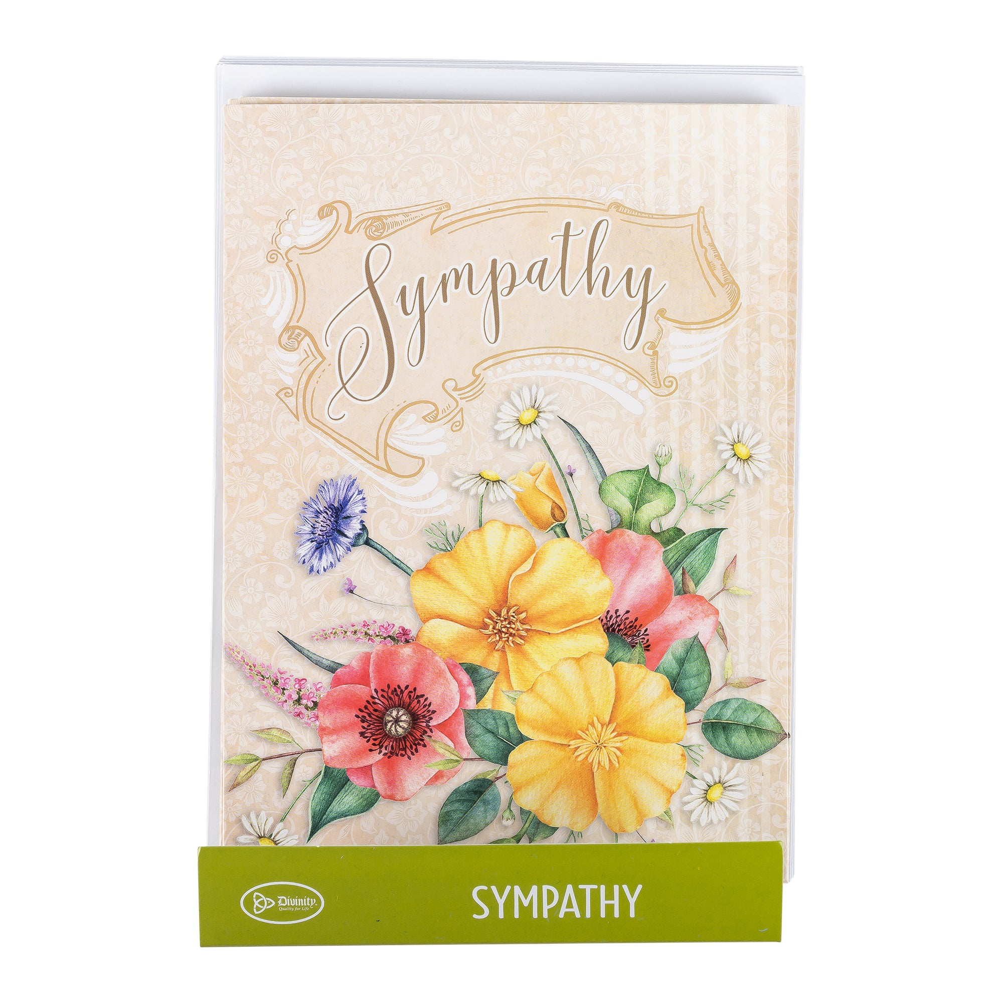 Single Cards: Sympathy Floral 2 Corinthians 1:3 (Set of 6)