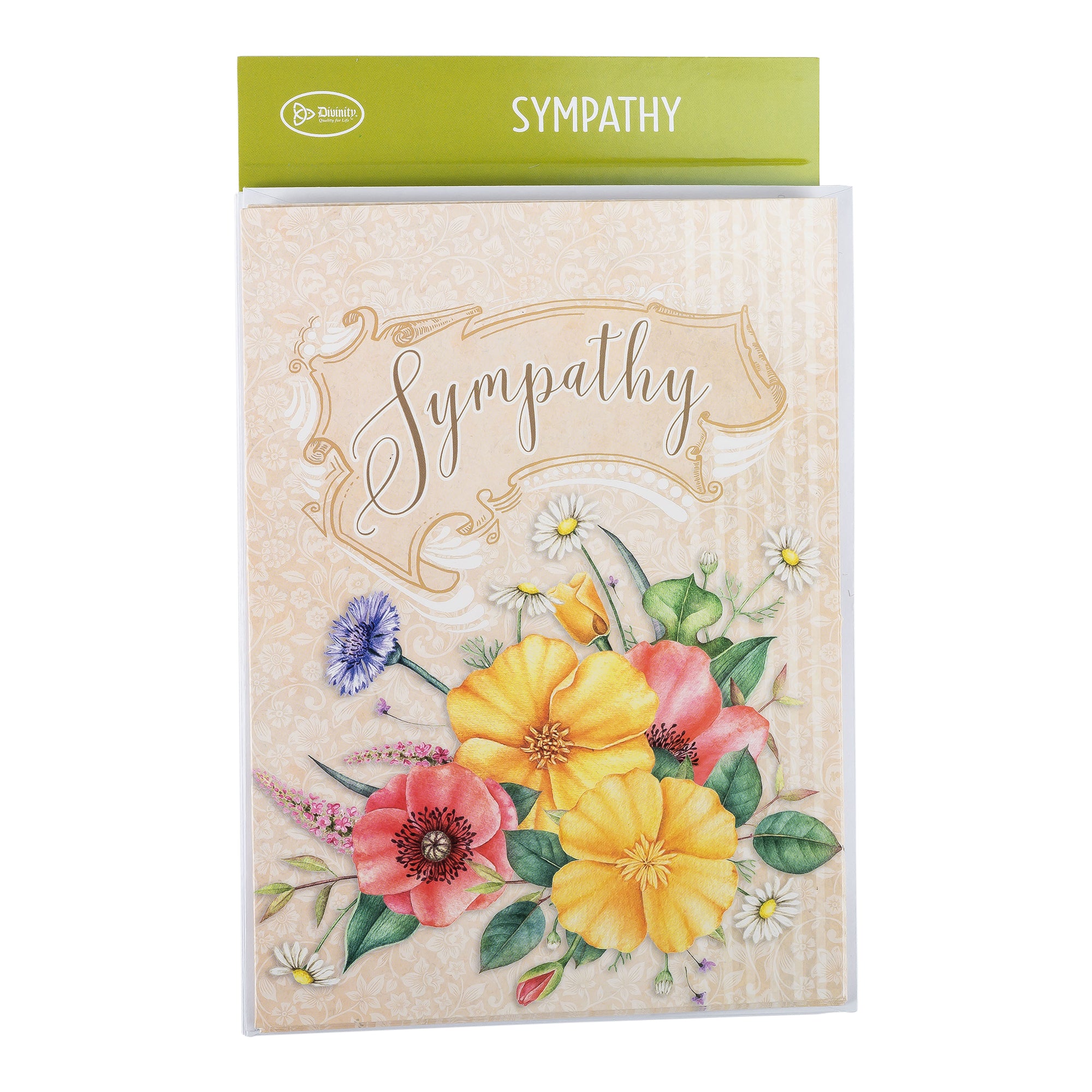 Single Cards: Sympathy Floral 2 Corinthians 1:3 (Set of 6)