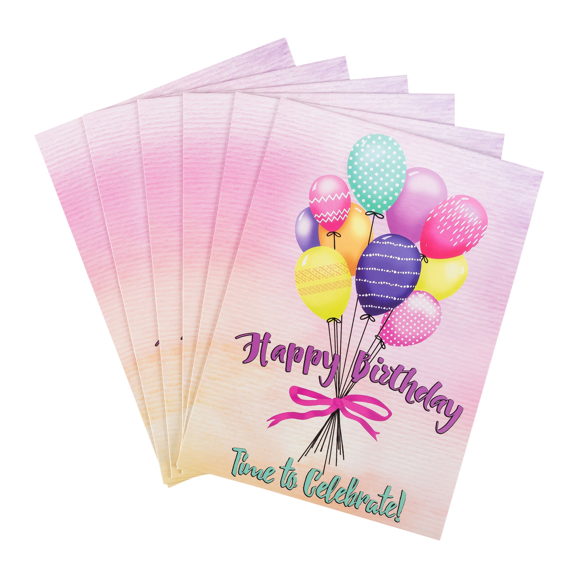 Single Cards: Birthday, Time to Celebrate (Set of 6)